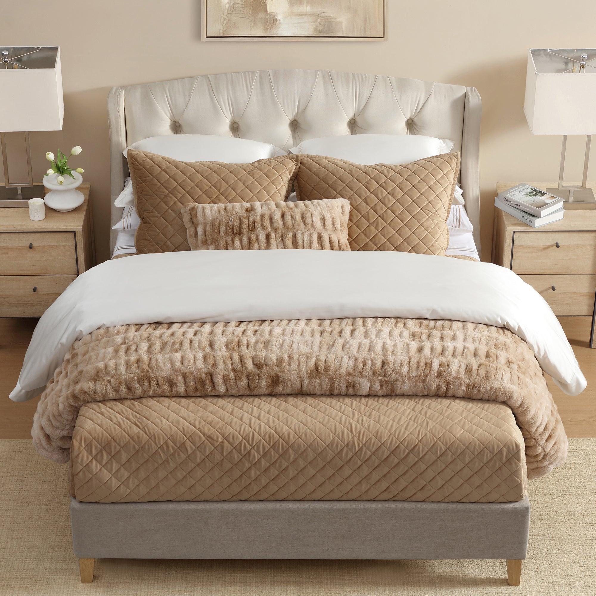 Velvet Diamond Quilt Set