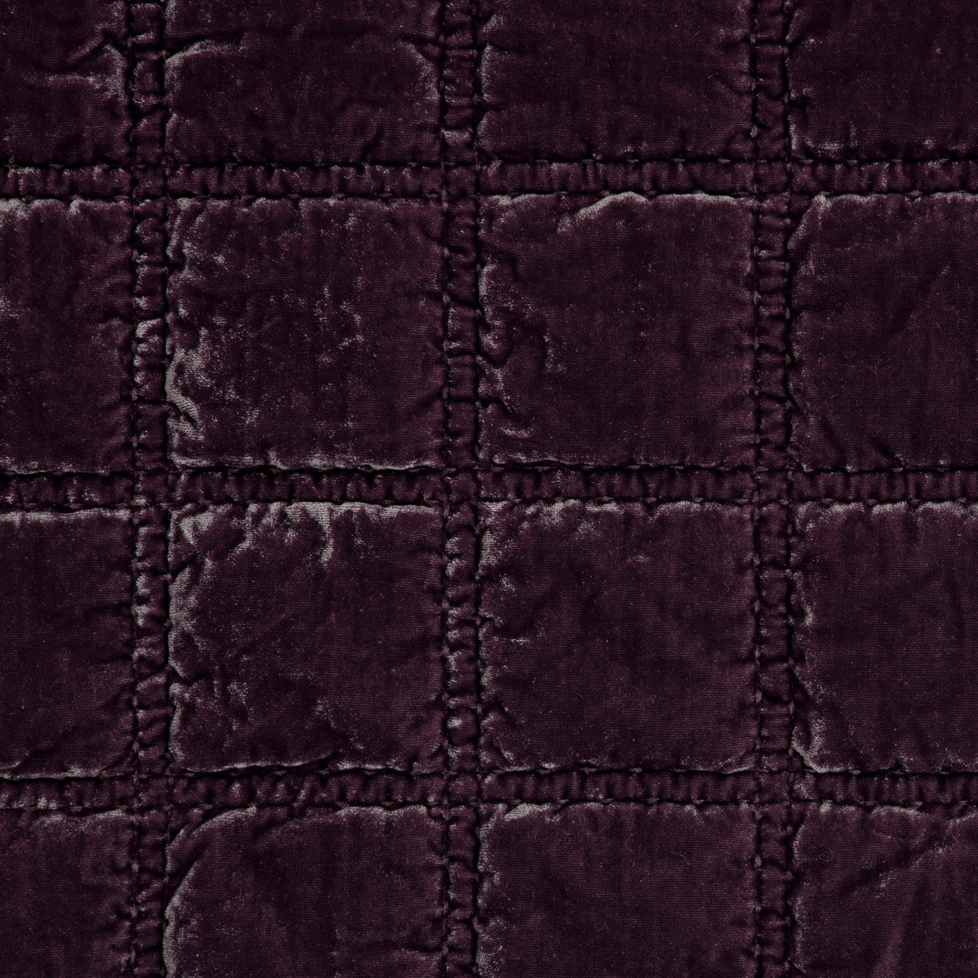 Stella Faux Silk Velvet Double Box Stitch Quilt Set