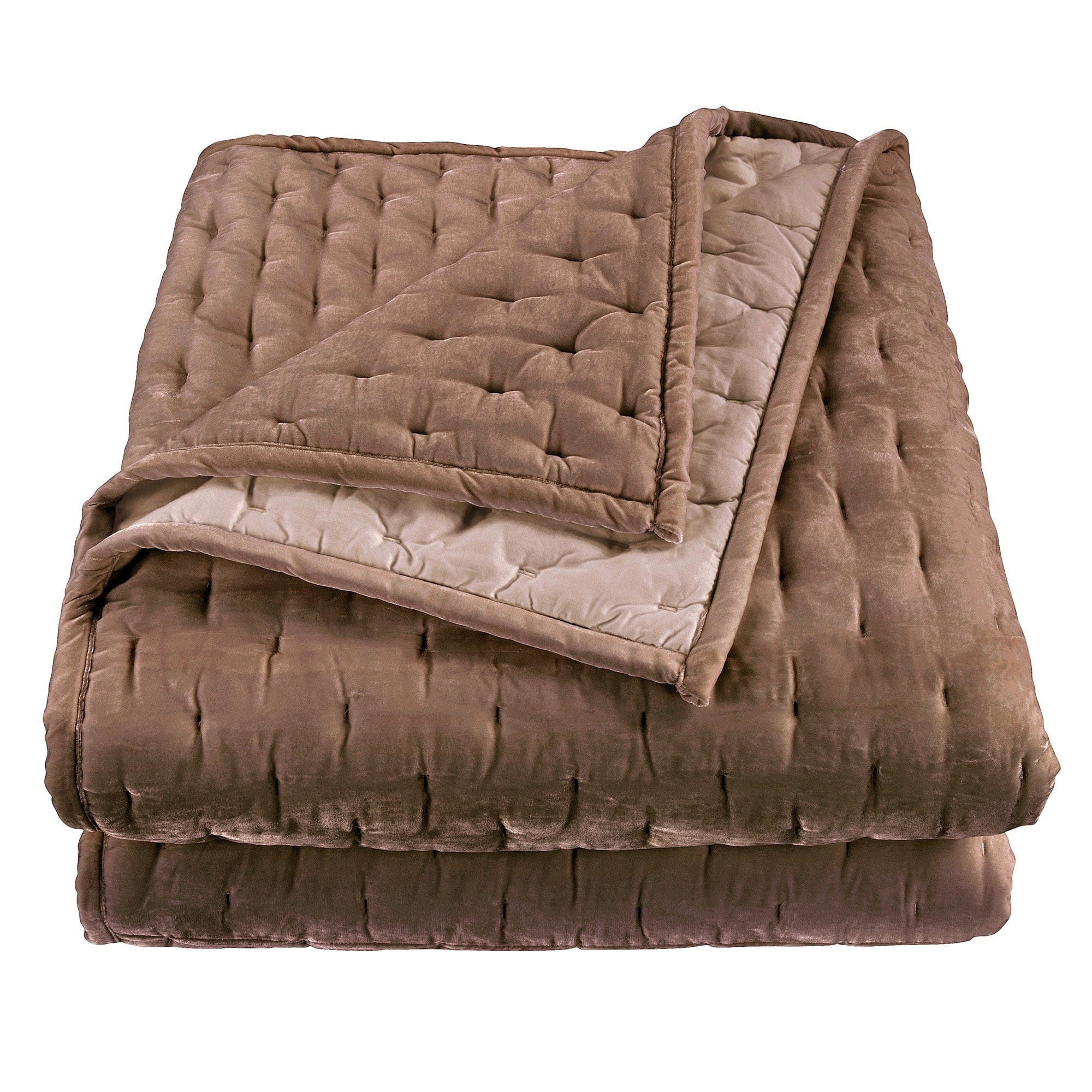 Stella Faux Silk Velvet Pintuck Quilt Set