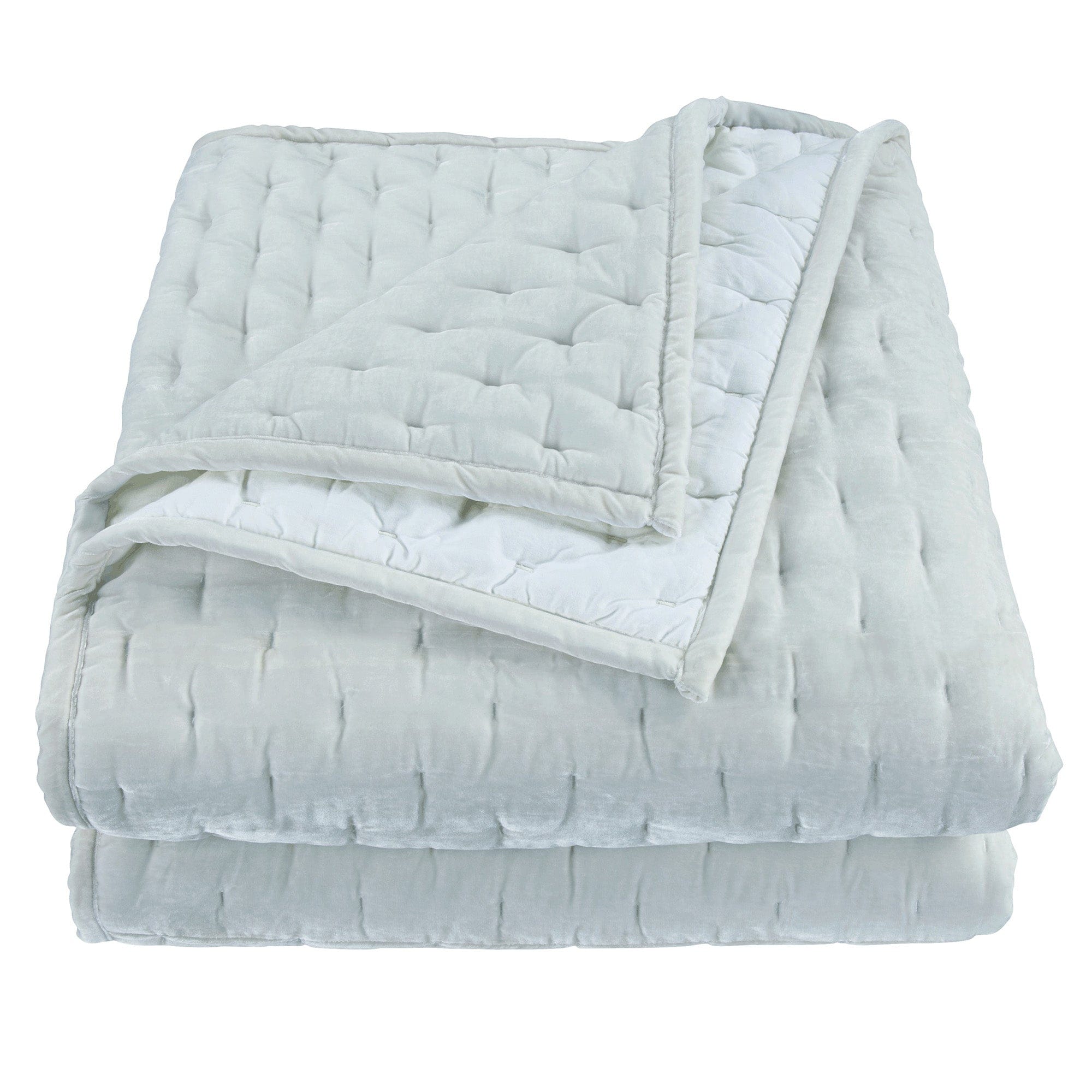 Stella Faux Silk Velvet Pintuck Quilt Set