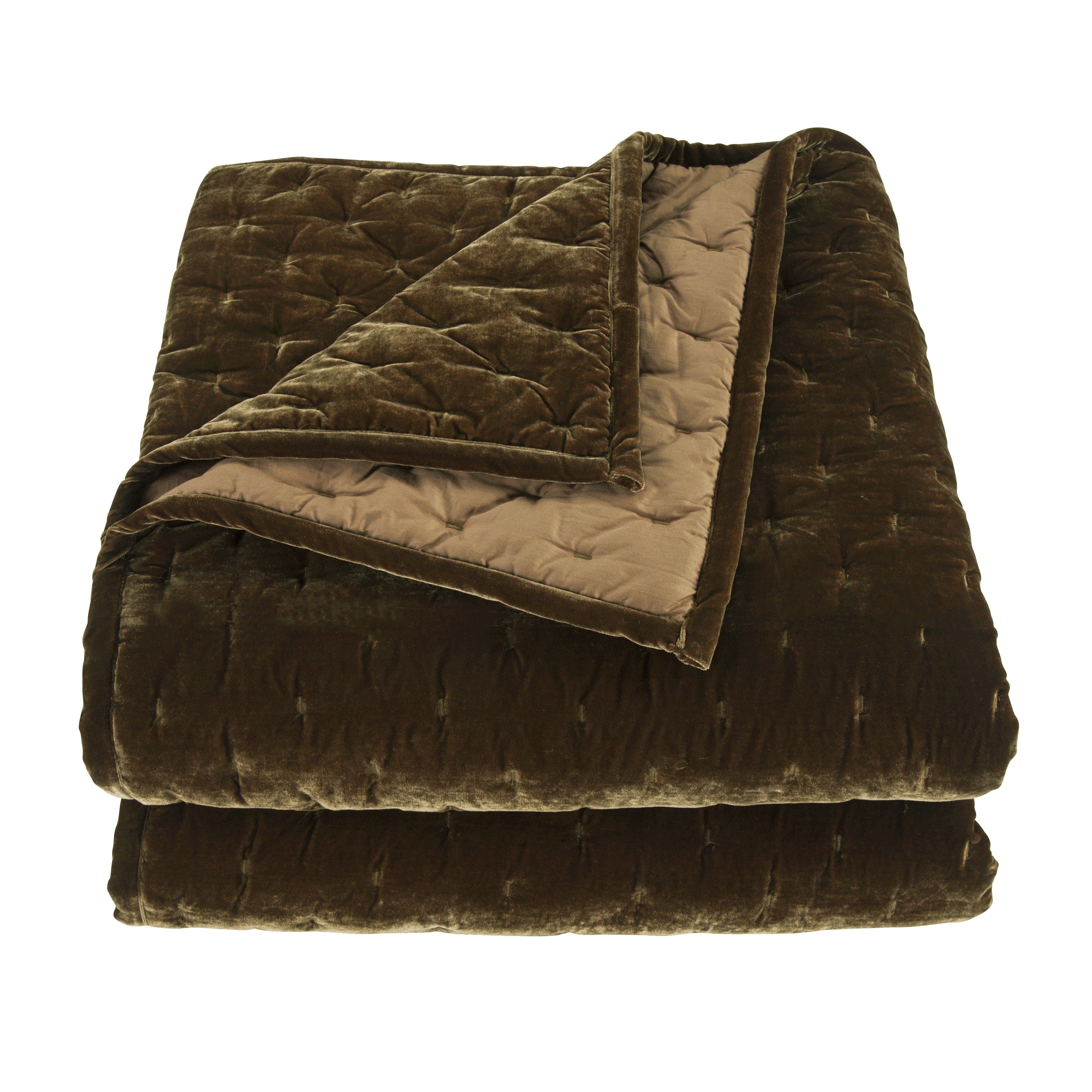 Stella Faux Silk Velvet Pintuck Quilt Set