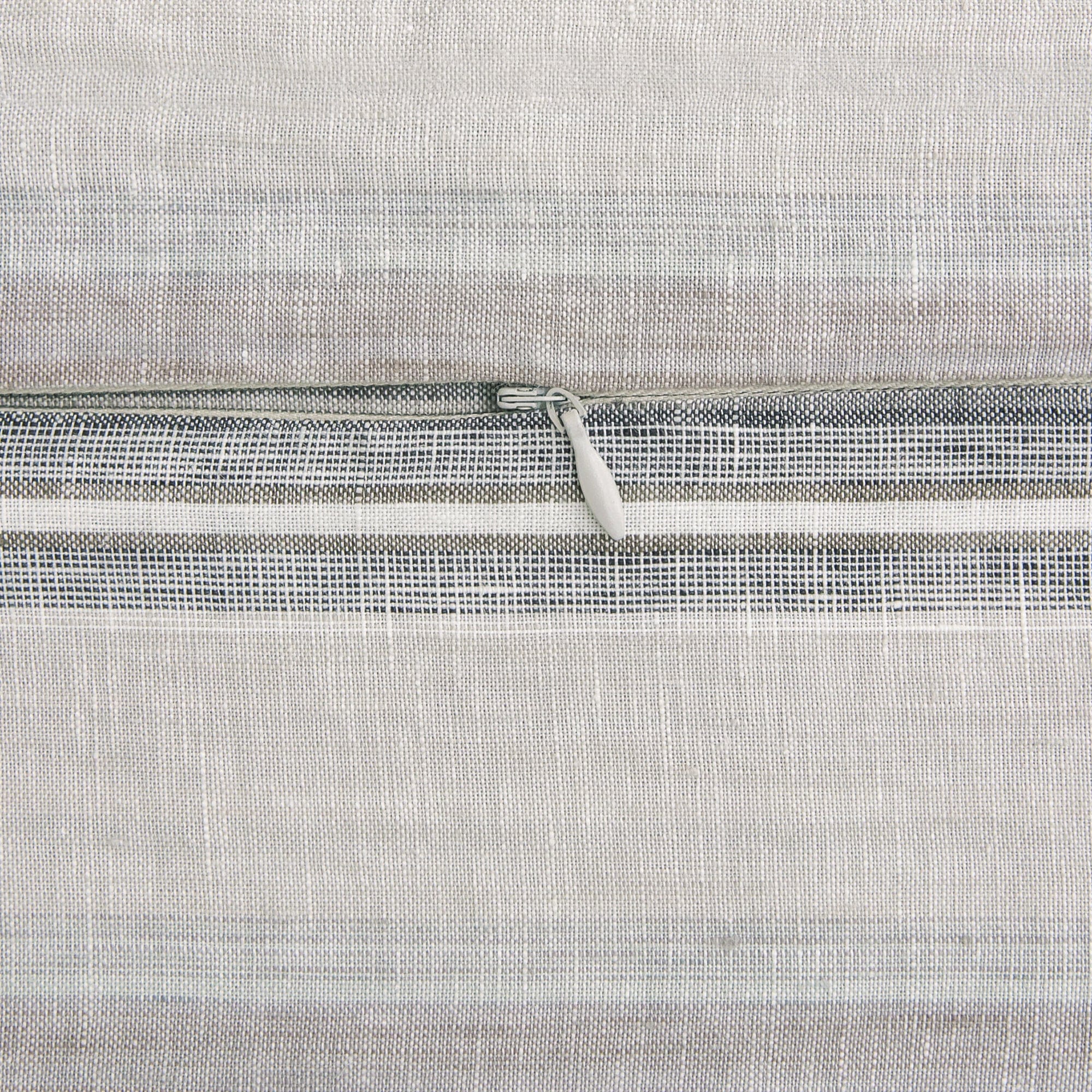 100% French Flax Linen Variegated Stripe Duvet Cover Set