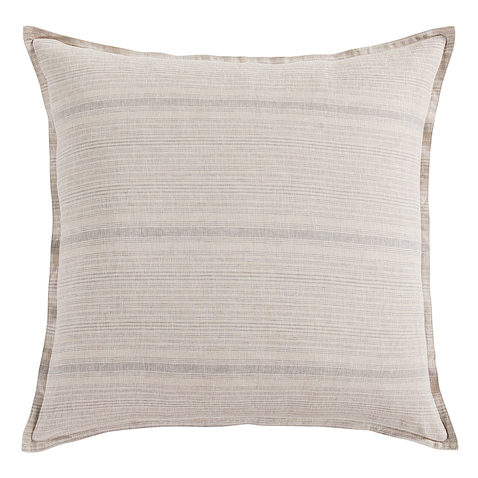 100% French Flax Linen Variegated Stripe Euro Sham
