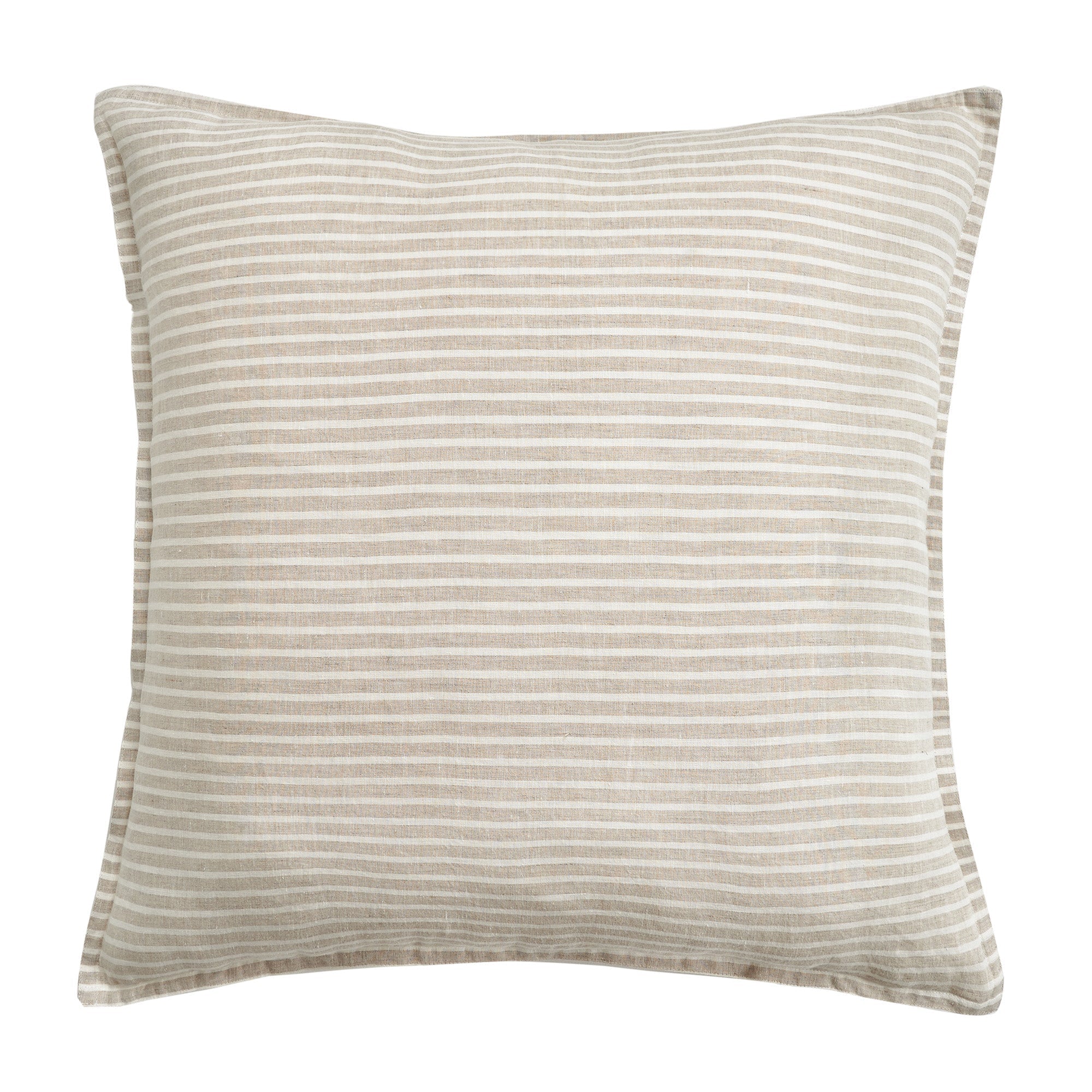 100% French Flax Linen Railroad Stripe Euro Sham