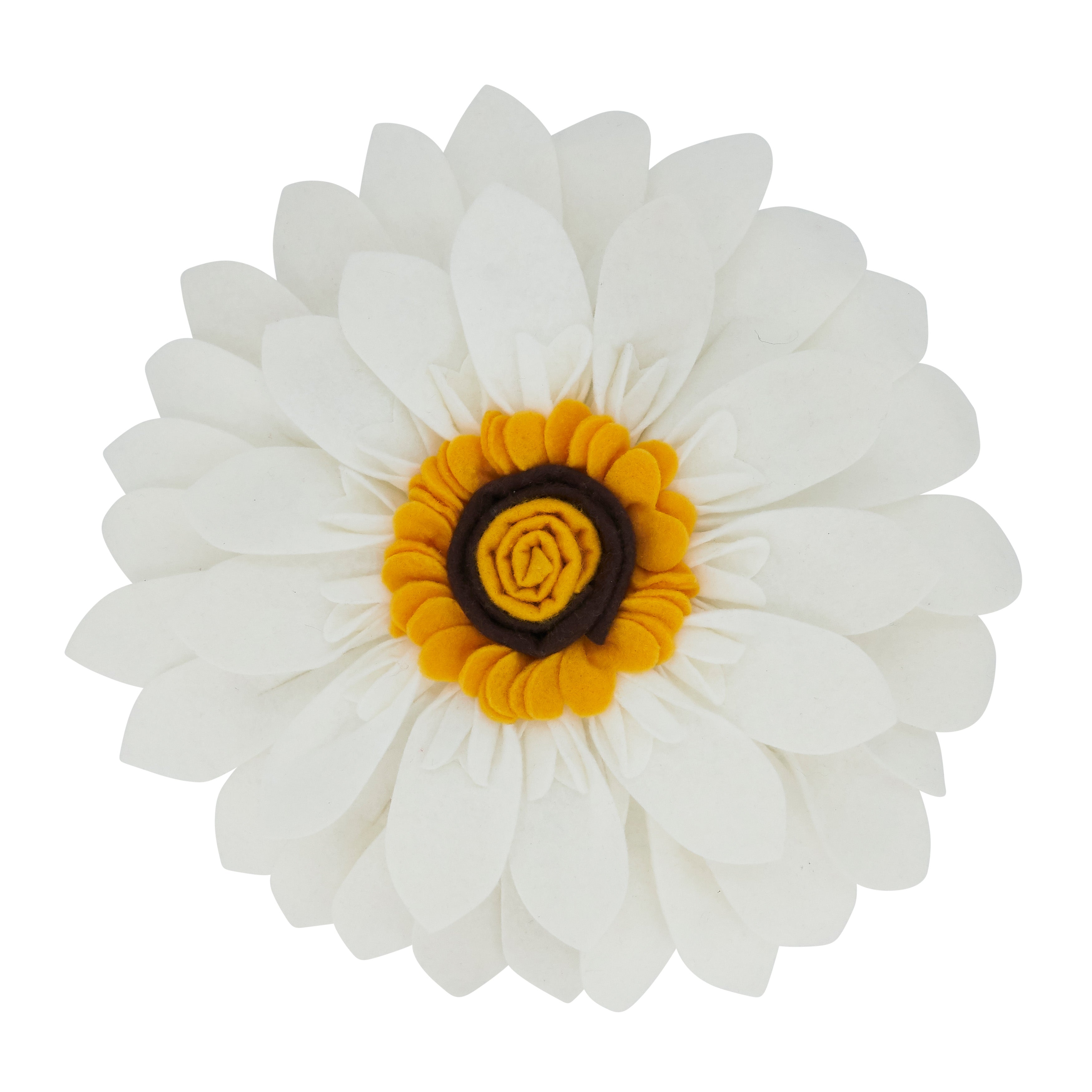 Felt Flower Throw Pillow
