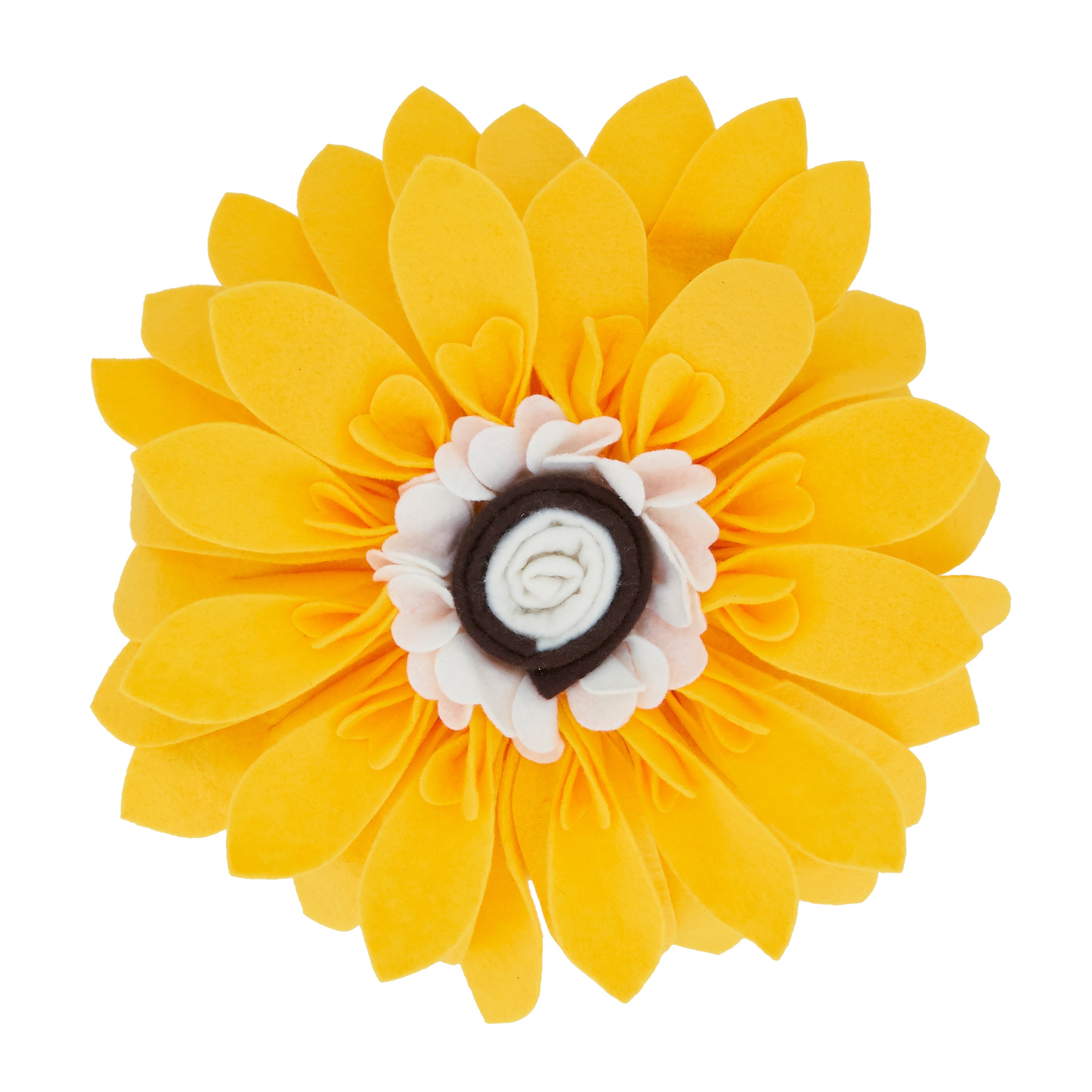 Felt Flower Throw Pillow