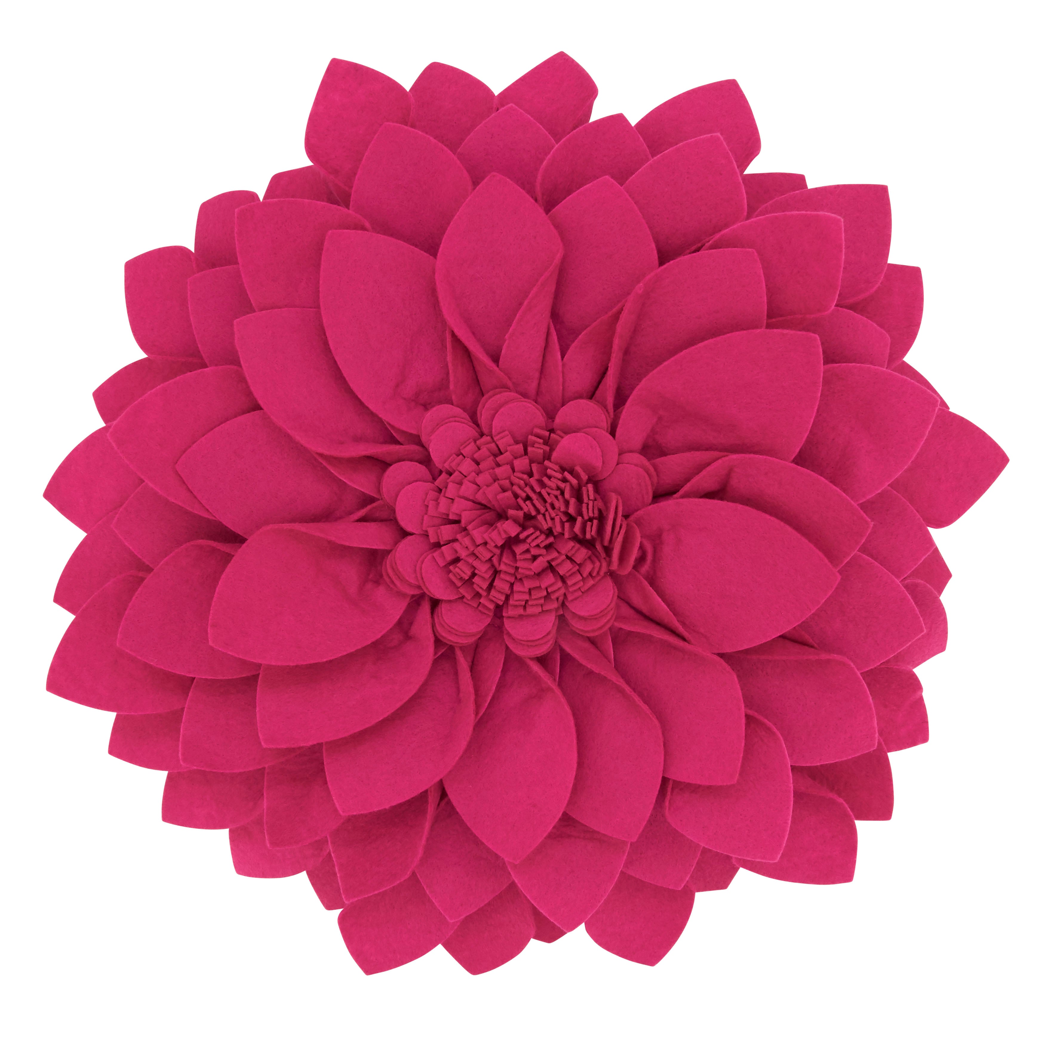 Flower Shaped Felt Throw Pillow