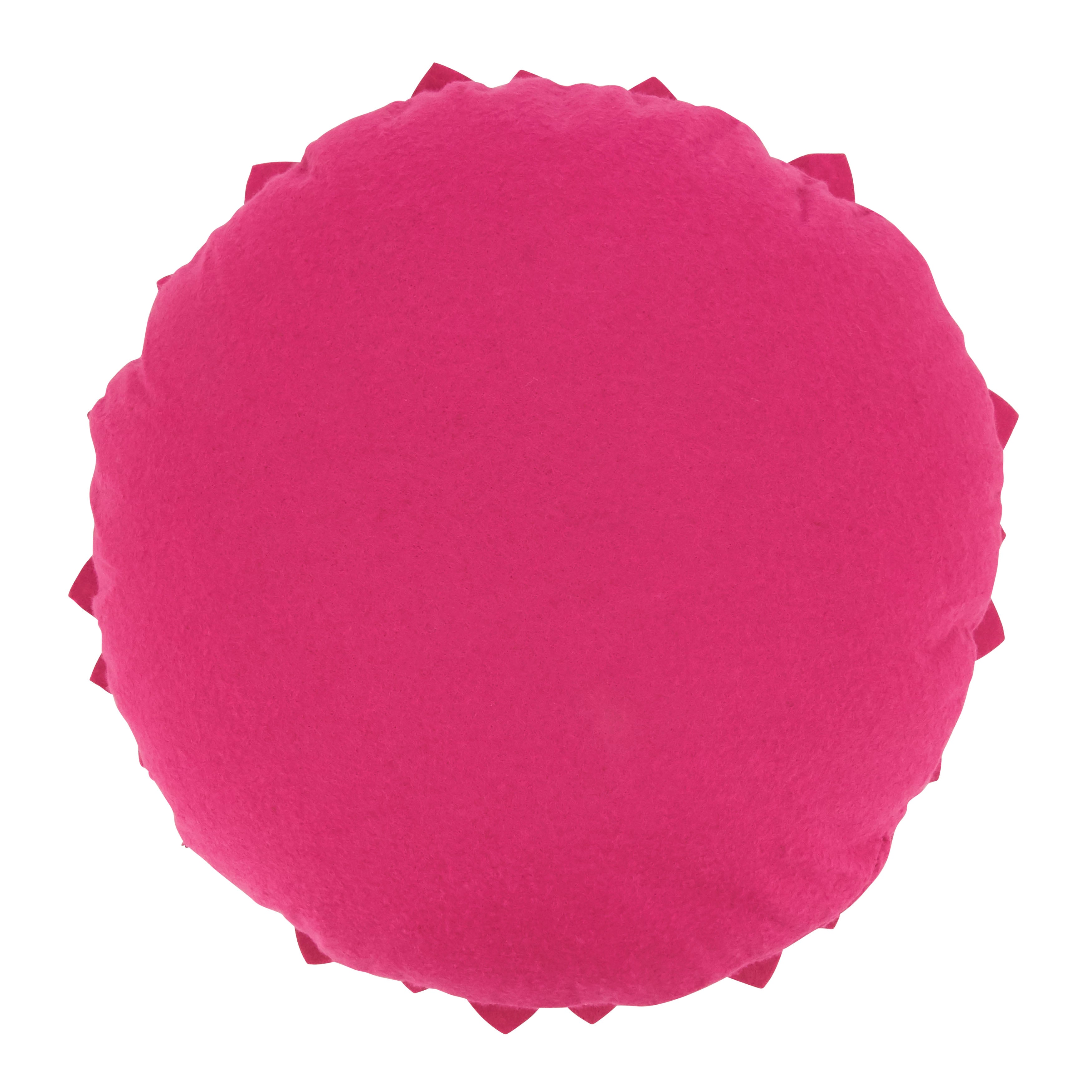 Flower Shaped Felt Throw Pillow