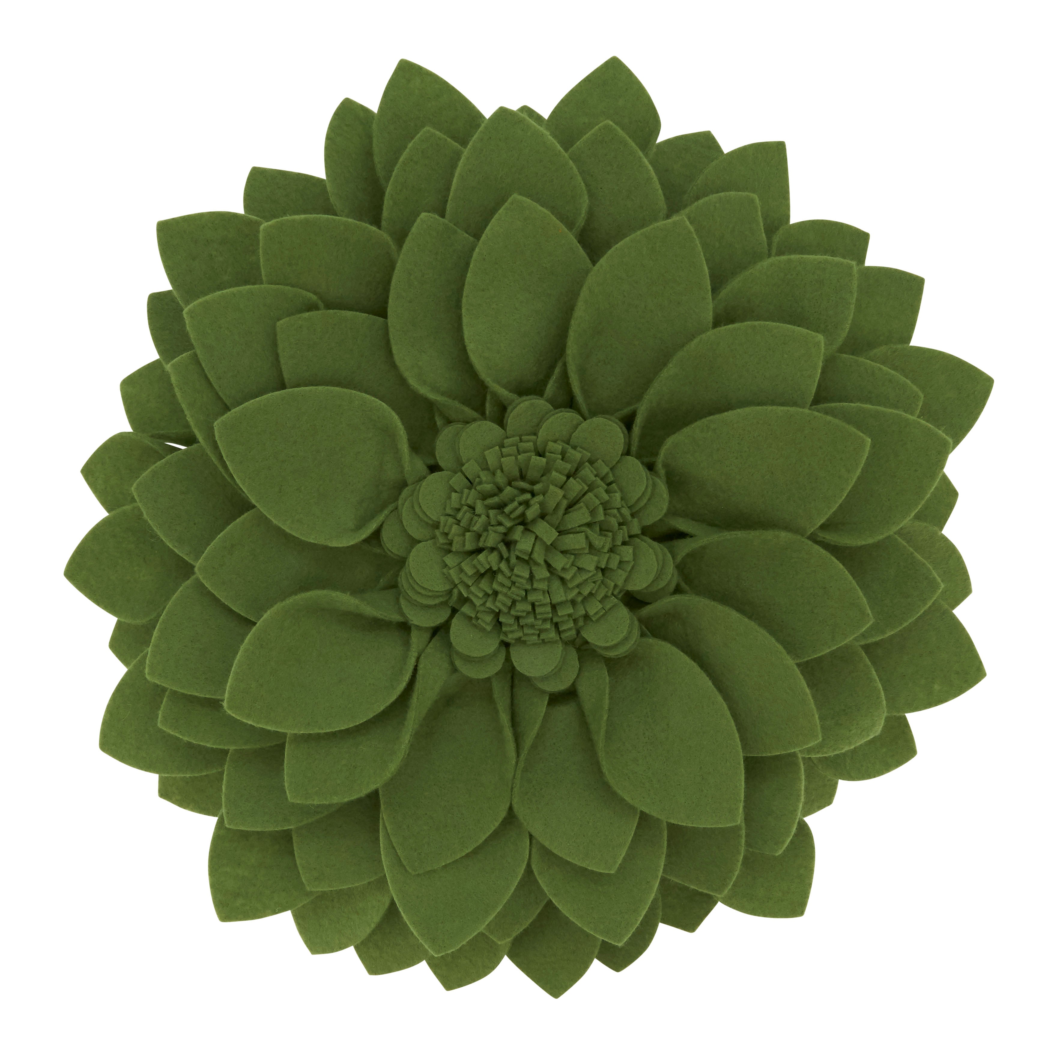 Flower Shaped Felt Throw Pillow