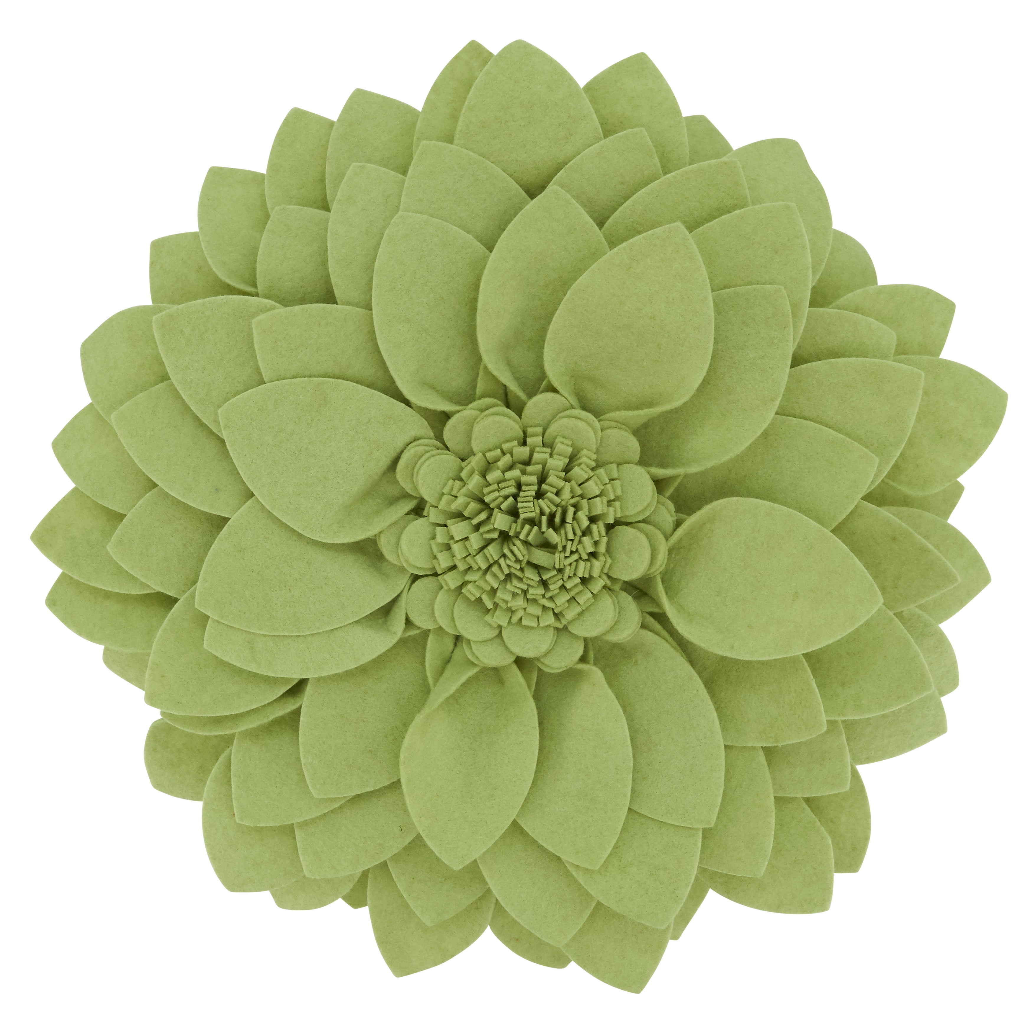 Flower Shaped Felt Throw Pillow