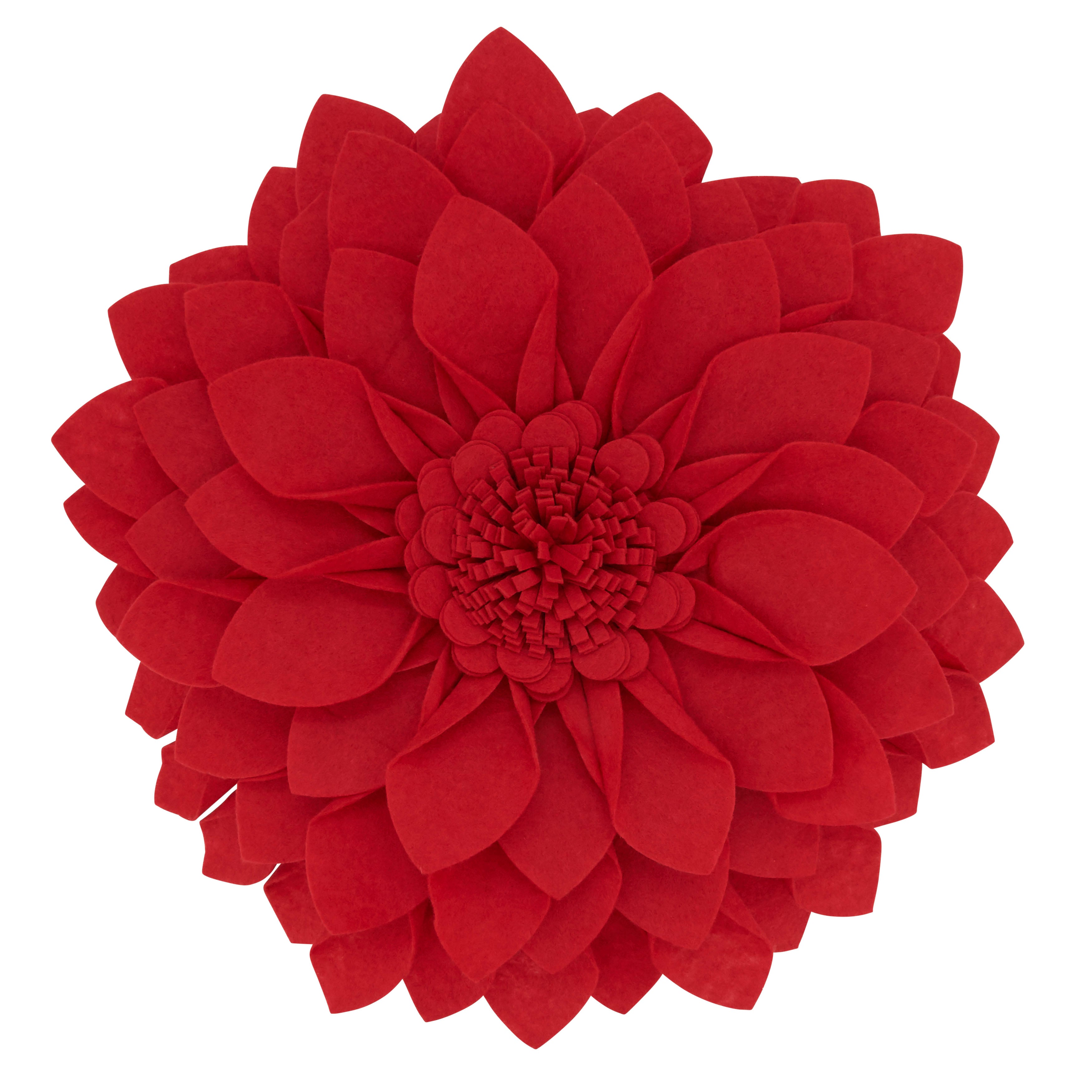 Flower Shaped Felt Throw Pillow