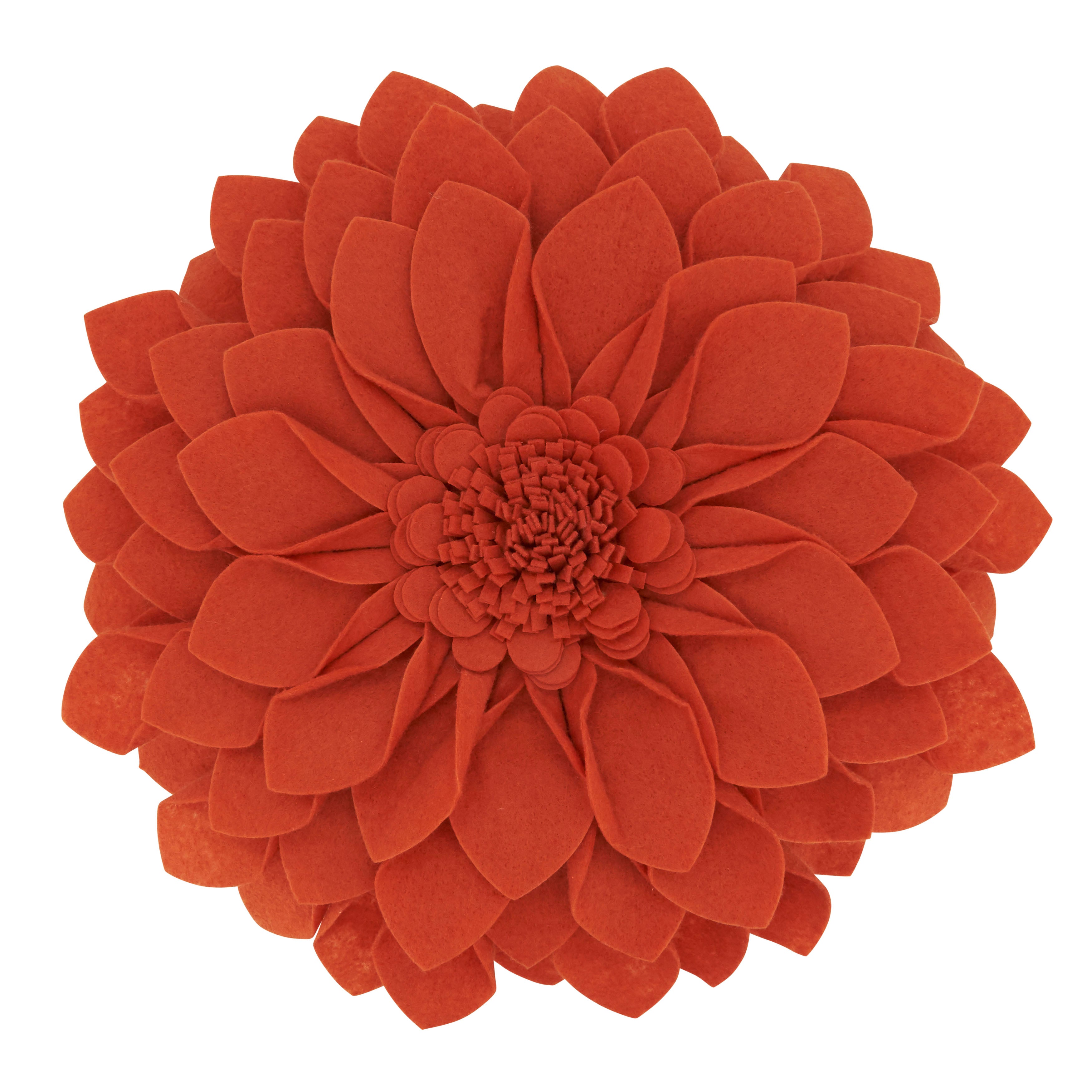 Flower Shaped Felt Throw Pillow