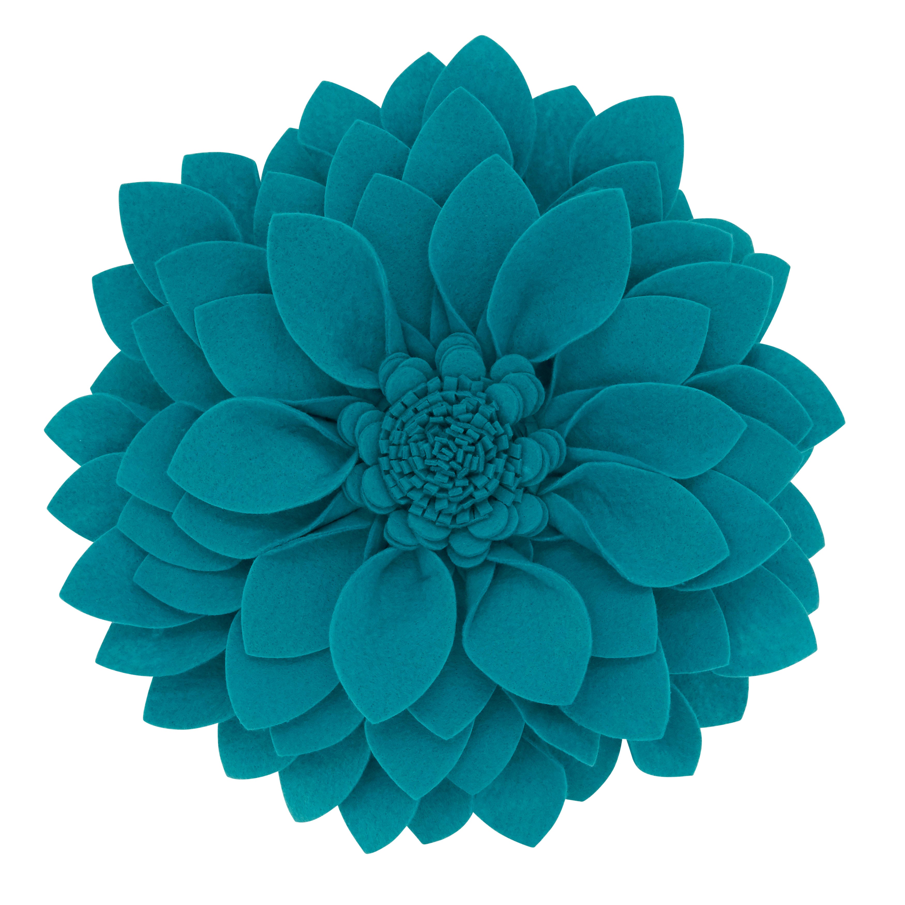 Flower Shaped Felt Throw Pillow