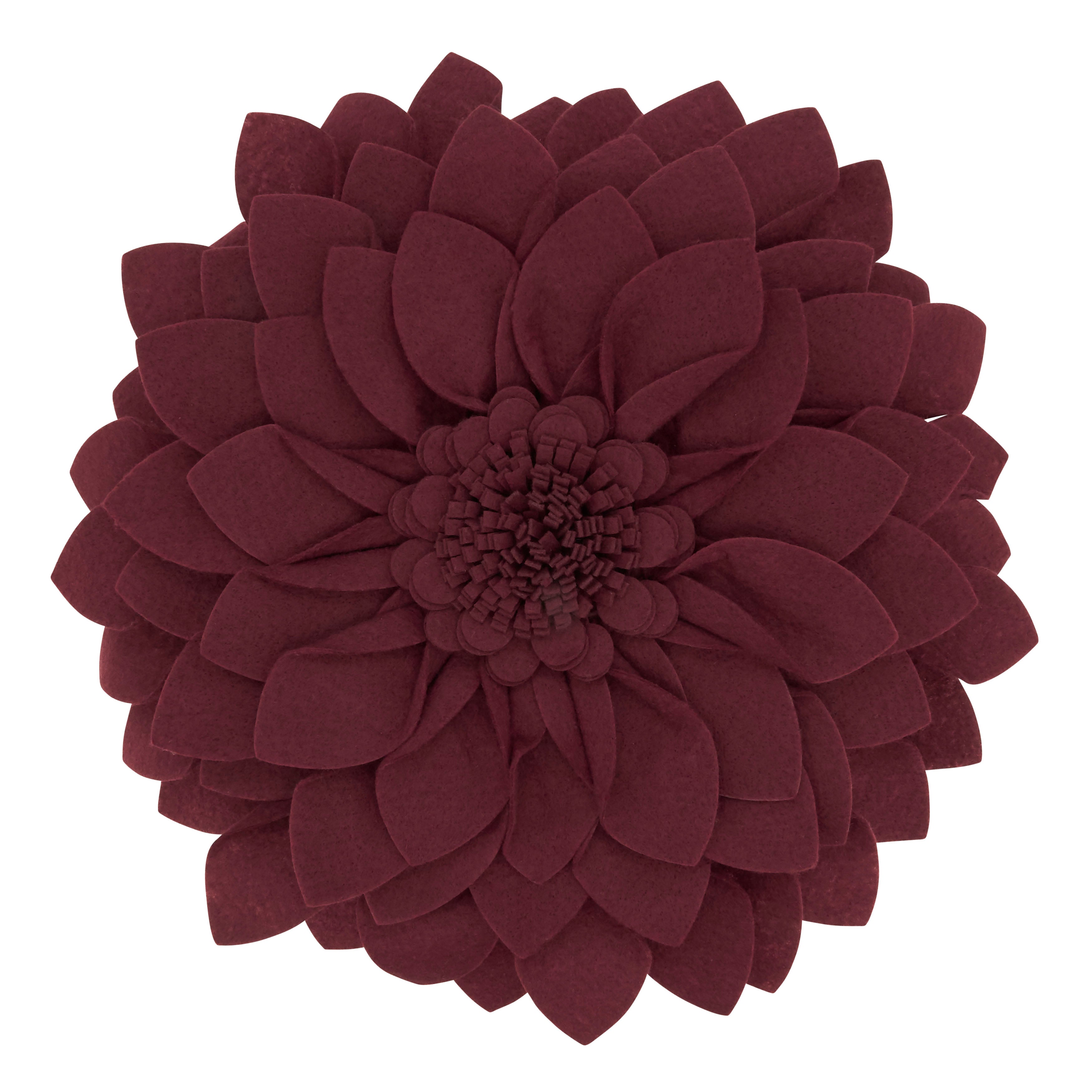 Flower Shaped Felt Throw Pillow