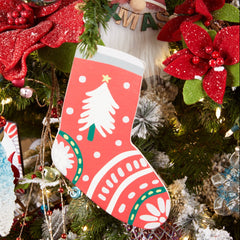 Wood Mitten and Stocking Ornaments (Set of 12)