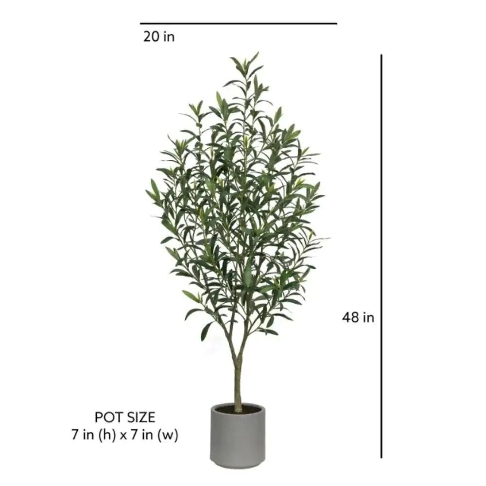 artificial olive plant in pot 4' Fruitless Olive Tree in Pot