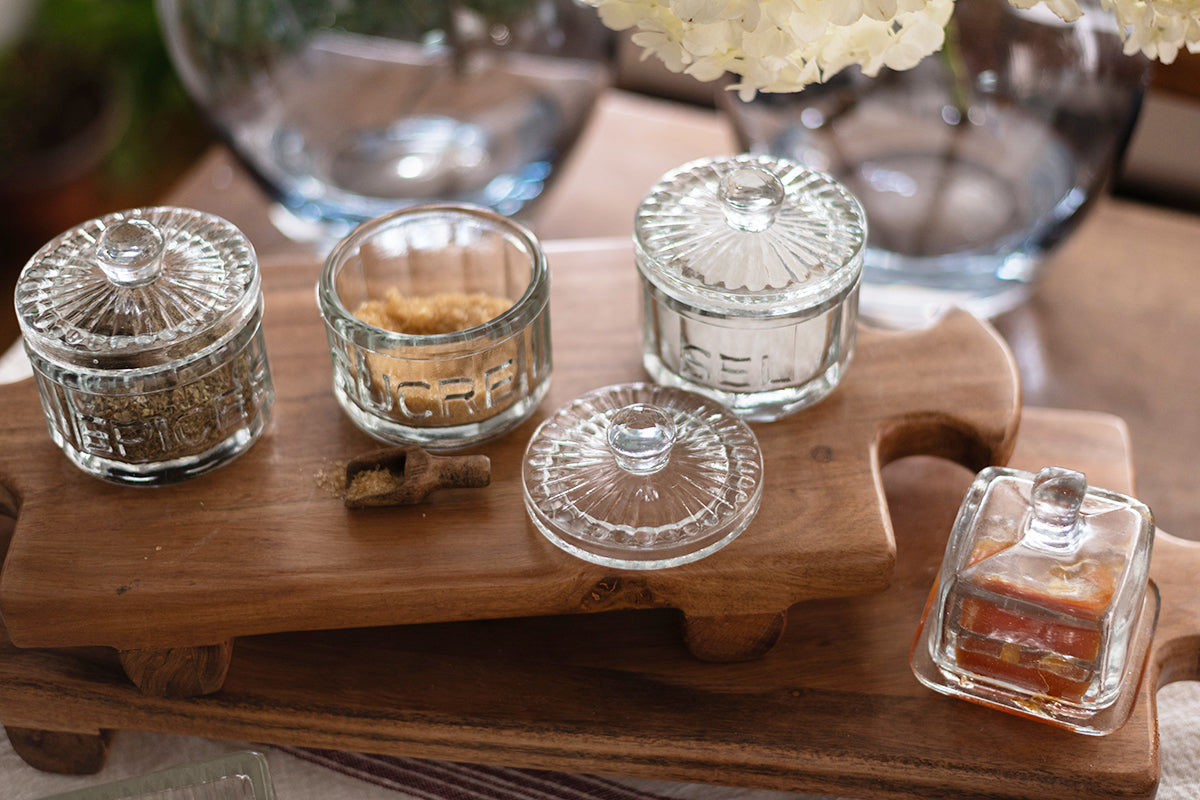 Bistro Glass Jam Jar, Square