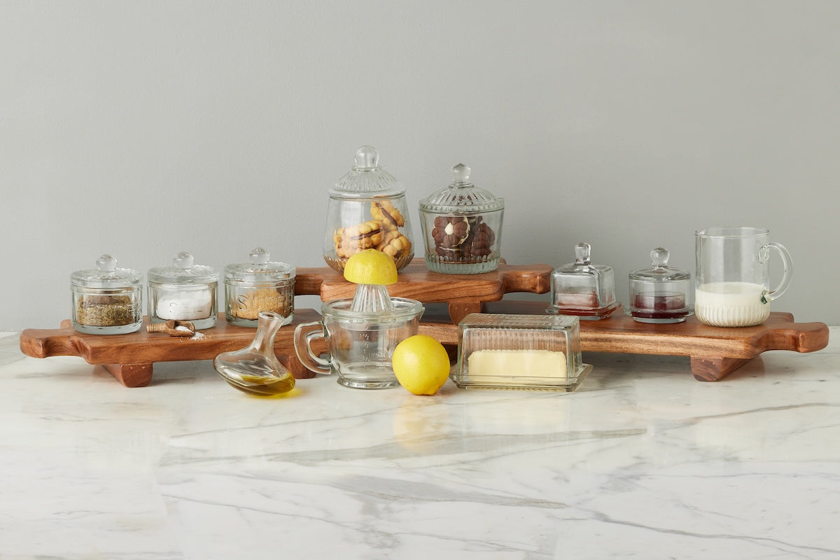 Bistro Glass Jam Jar, Square