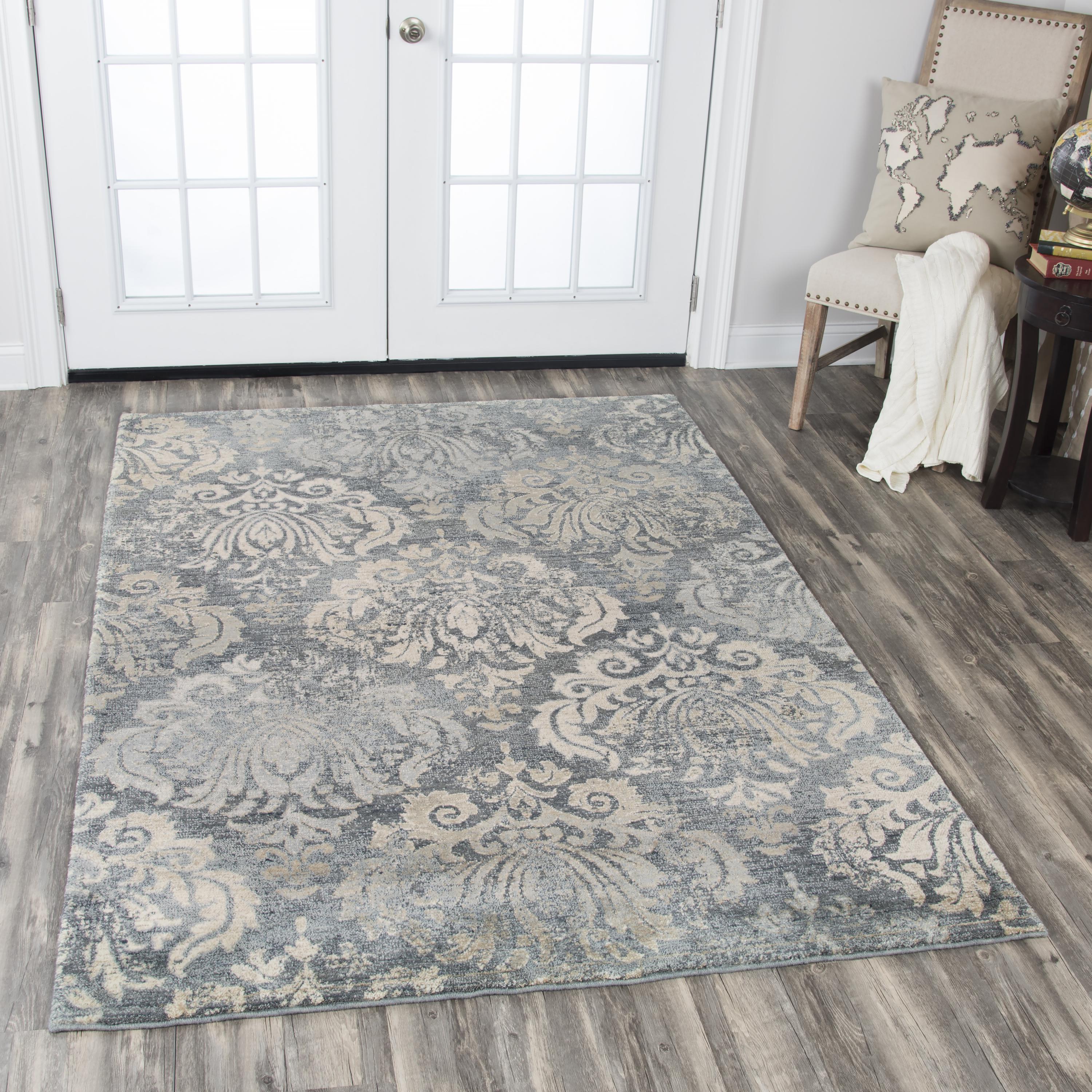 Hybrid 100% New Zealand Wool Damask/Distress Rug