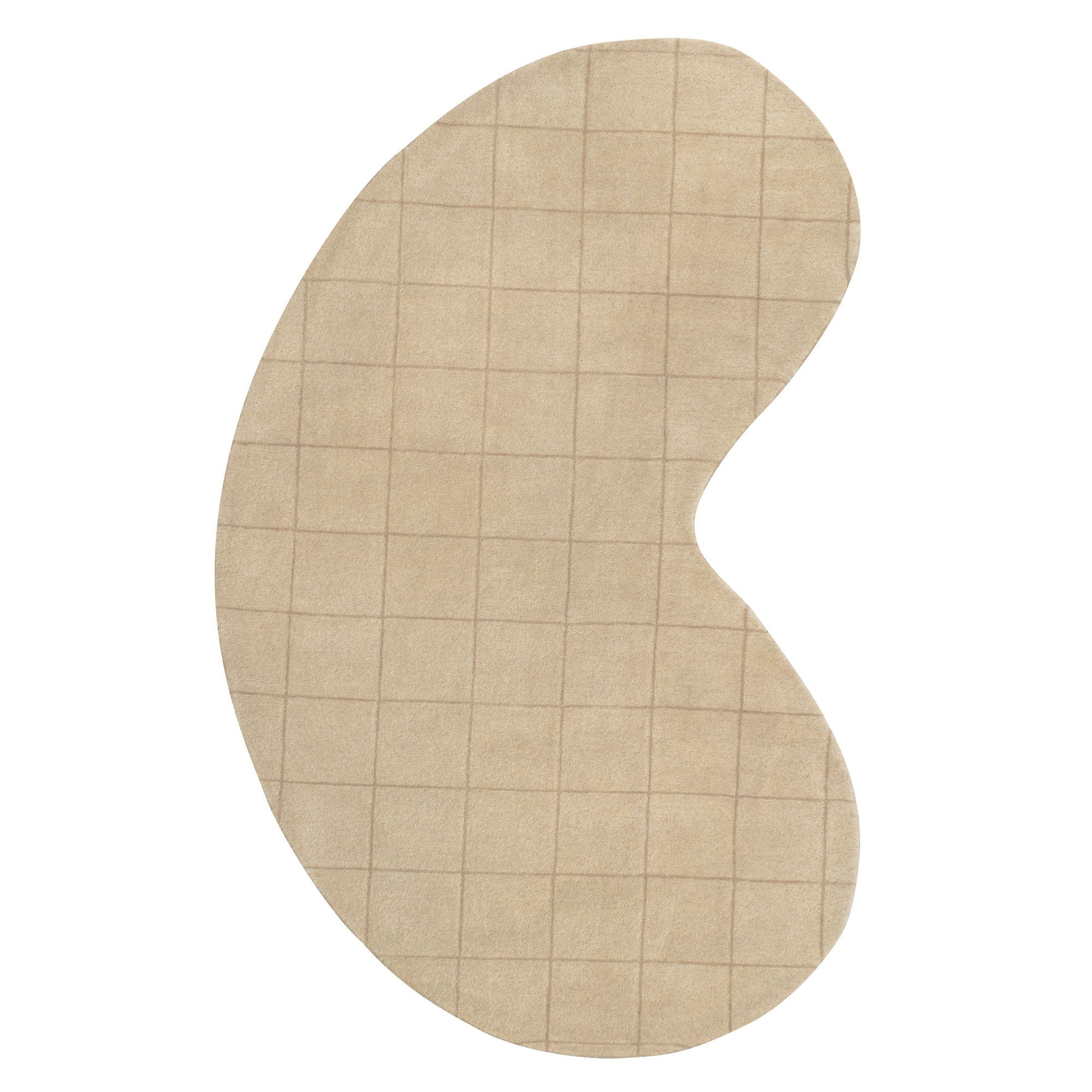 Bean Modern Plaid Grid Handwoven Wool Area Rug