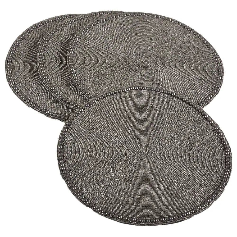 Glass Beaded Placemat, Set of 4