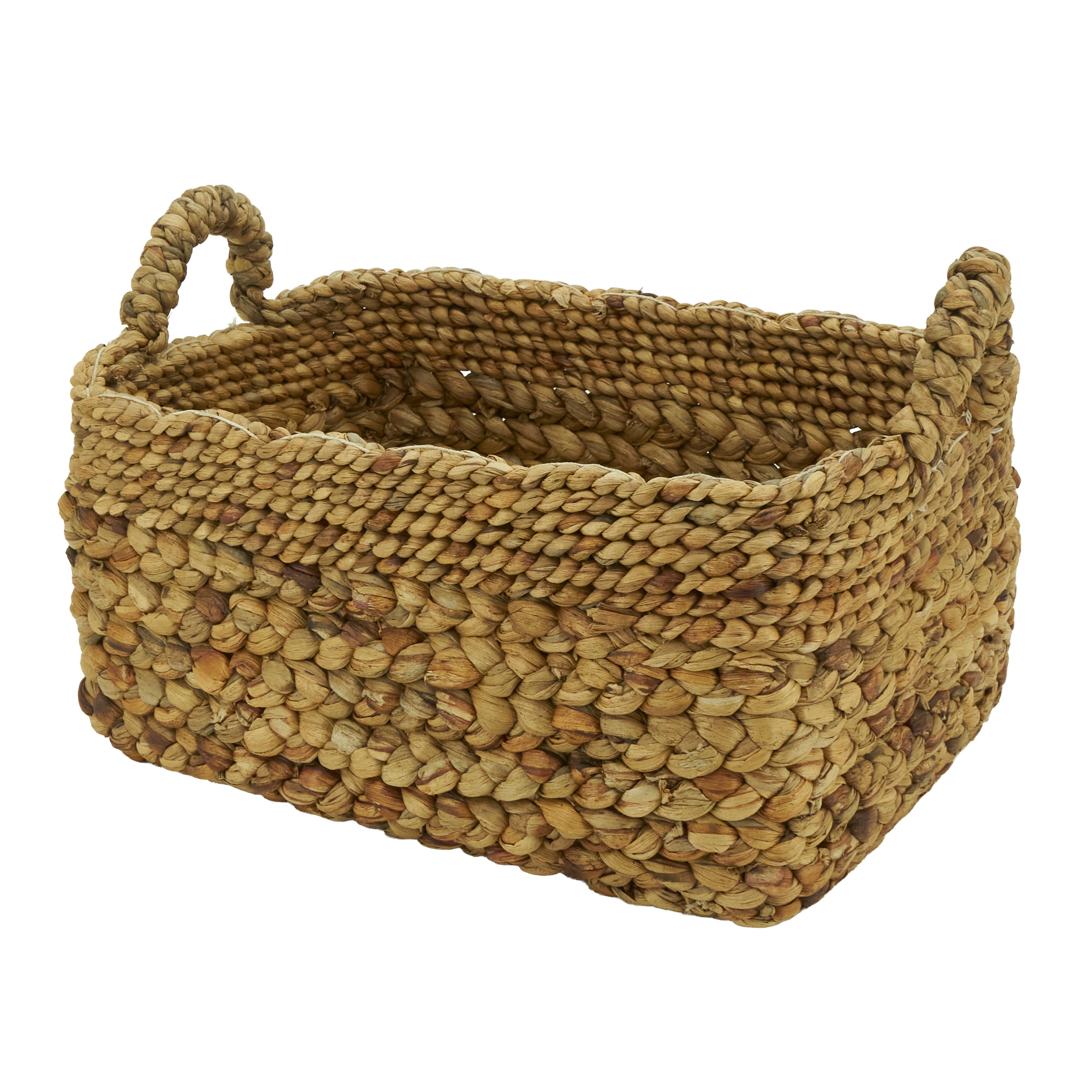 Woven Water Hyacinth Storage Baskets, Set of 3