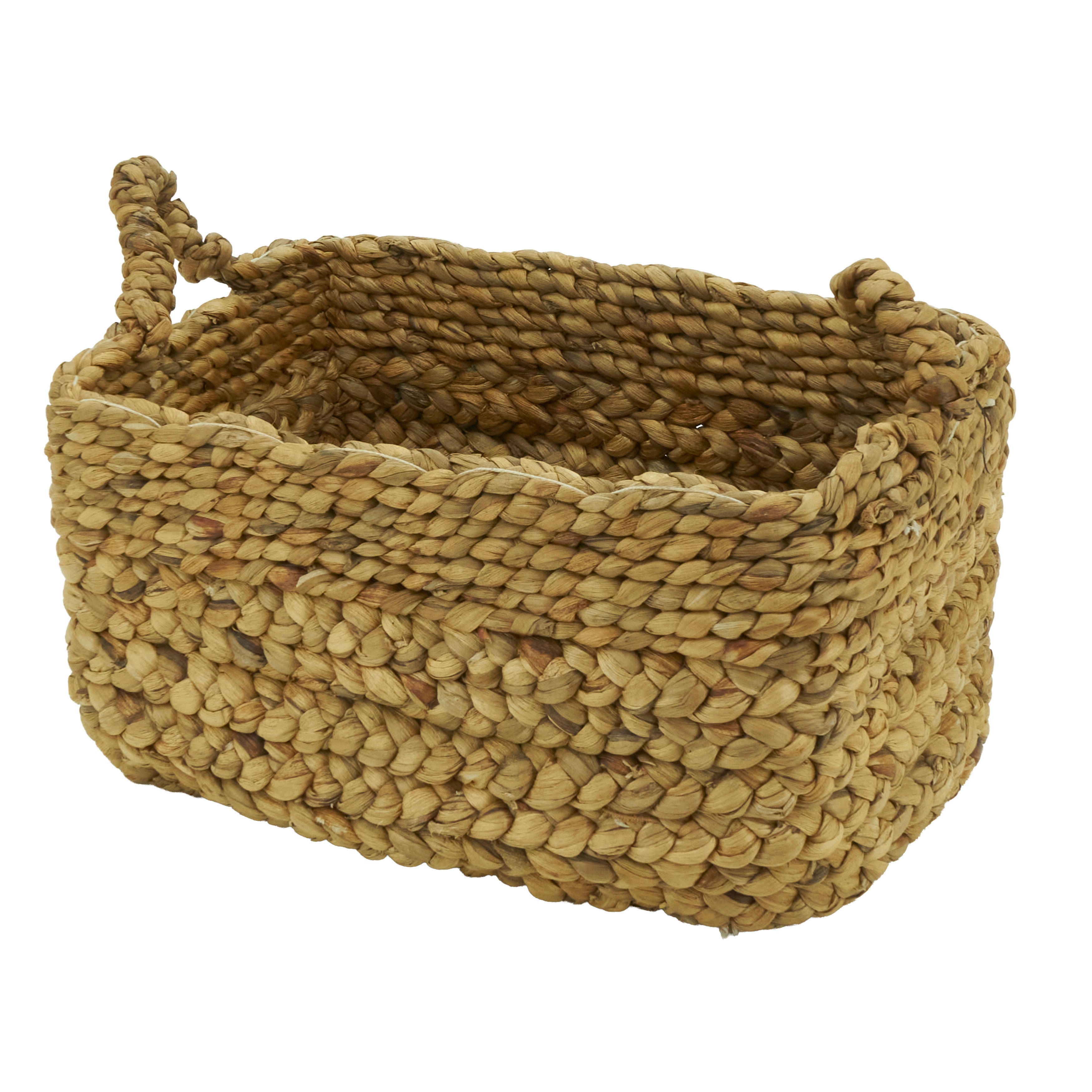 Woven Water Hyacinth Storage Baskets, Set of 3