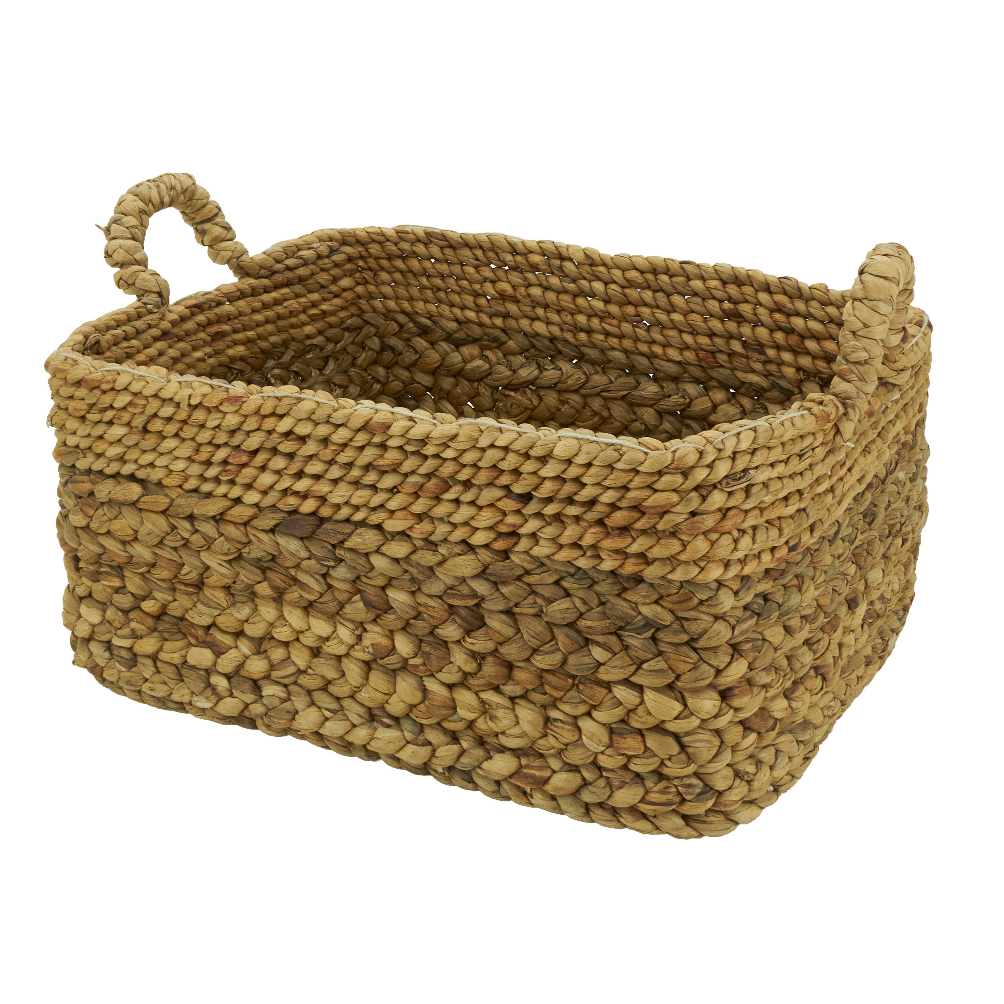 Woven Water Hyacinth Storage Baskets, Set of 3