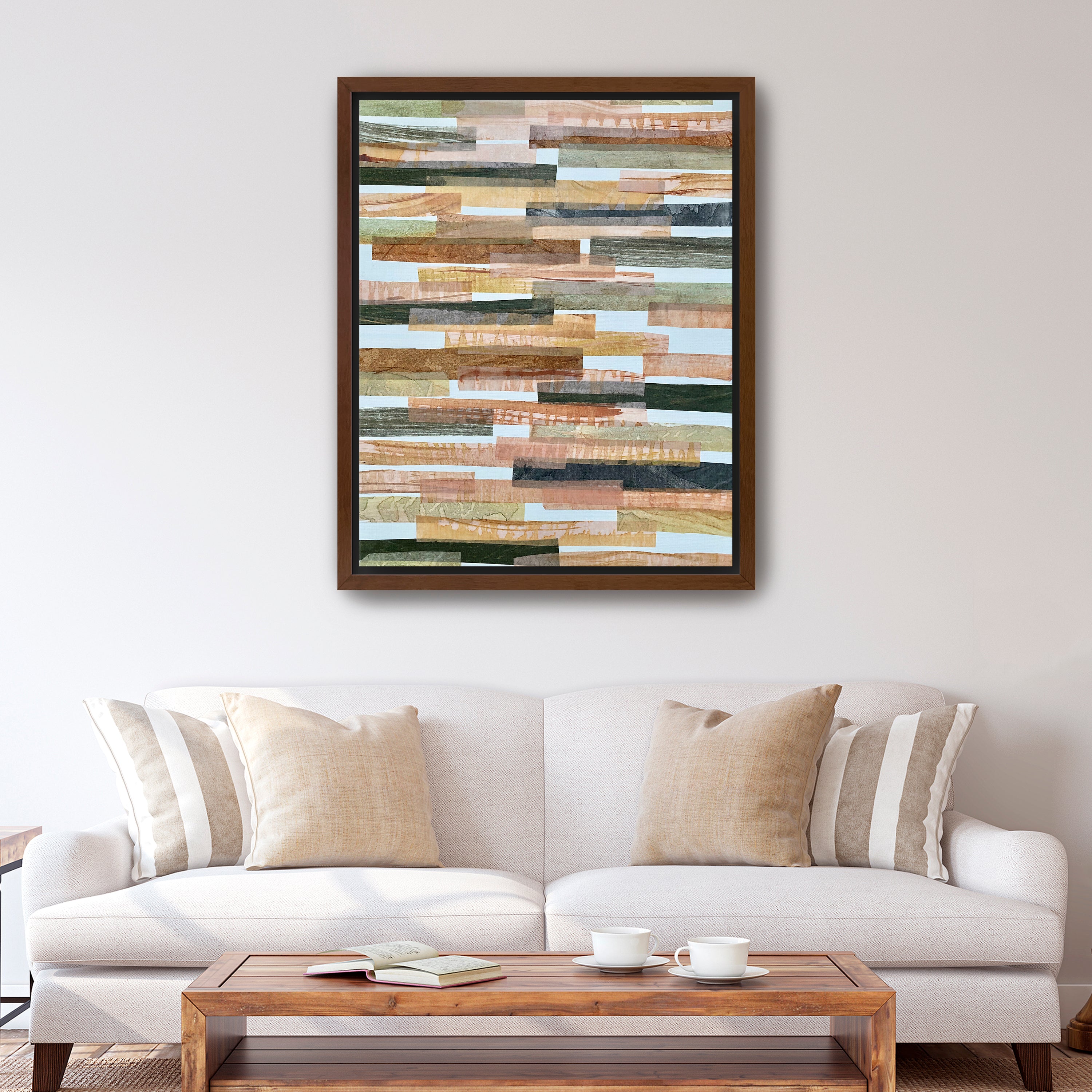 Green And Brown Horizontal Canvas Giclee