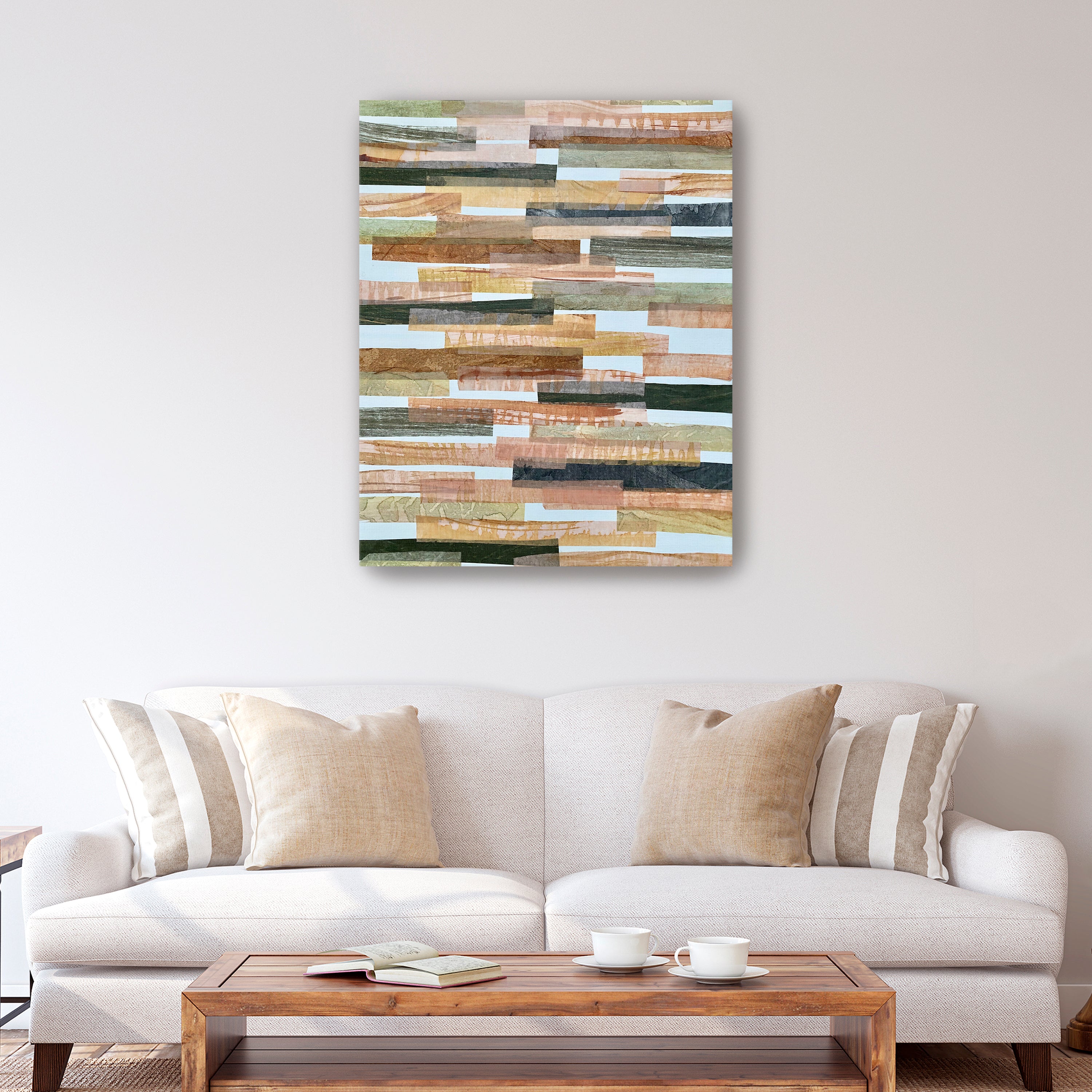 Green And Brown Horizontal Canvas Giclee