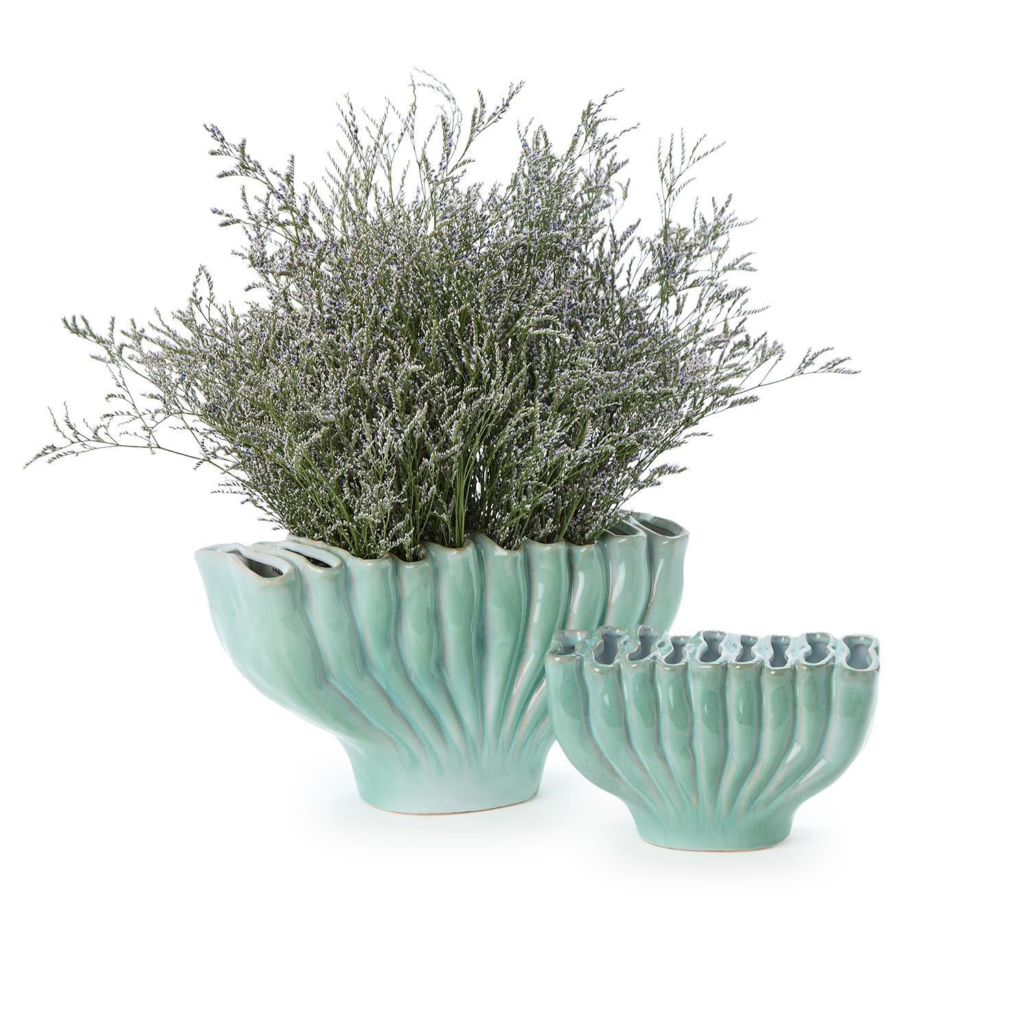 Ceramic Banyan Vases, Set of 2