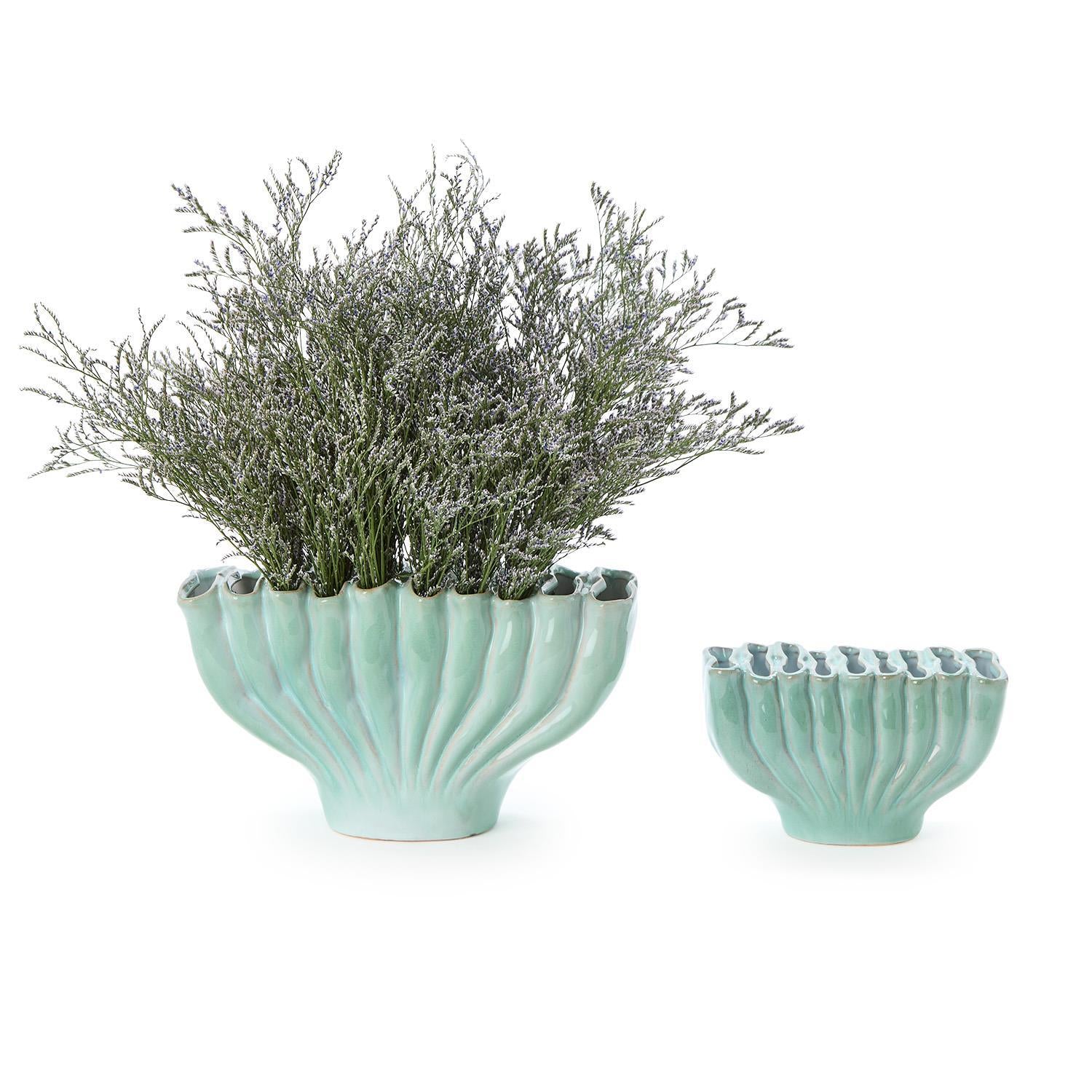 Ceramic Banyan Vases, Set of 2