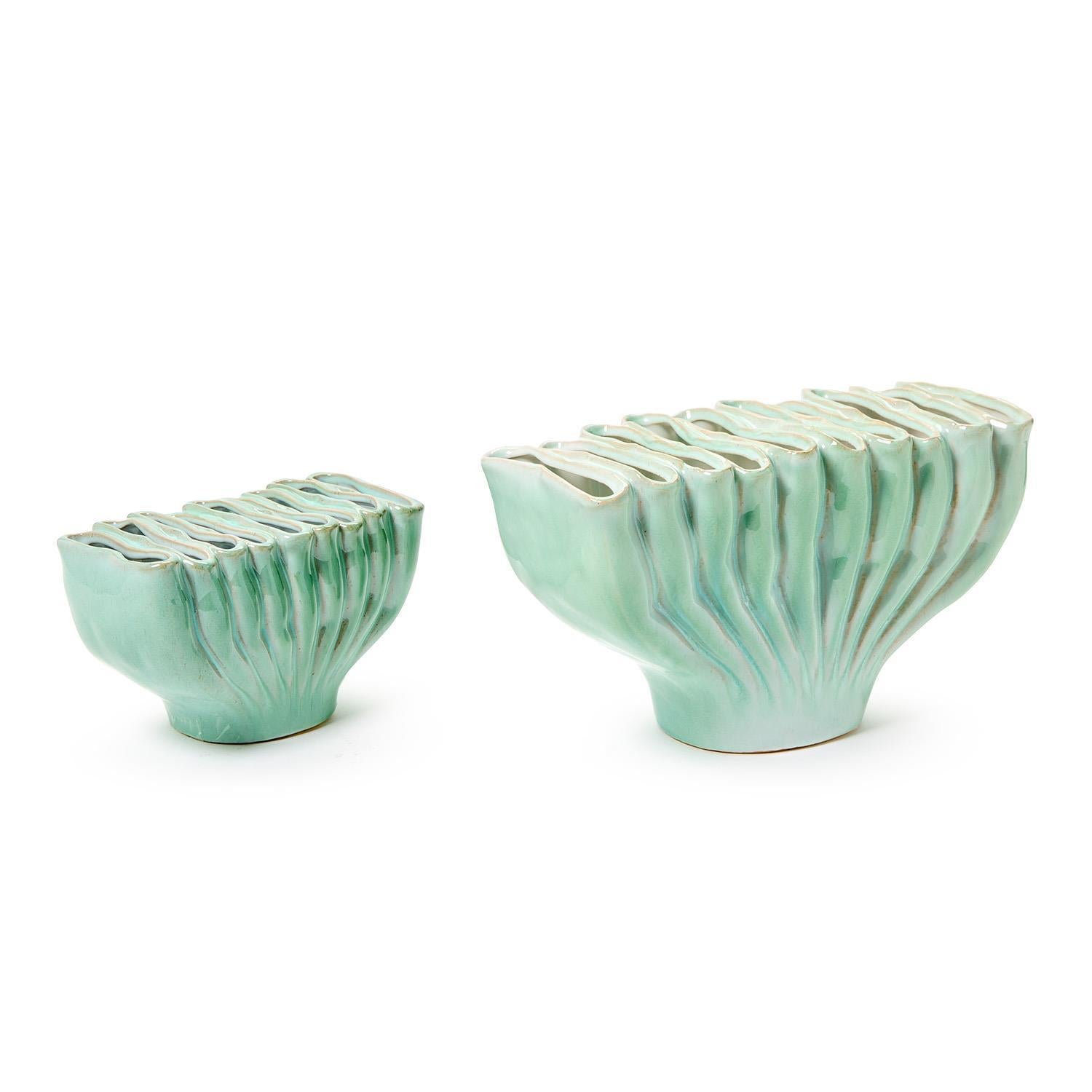 Ceramic Banyan Vases, Set of 2