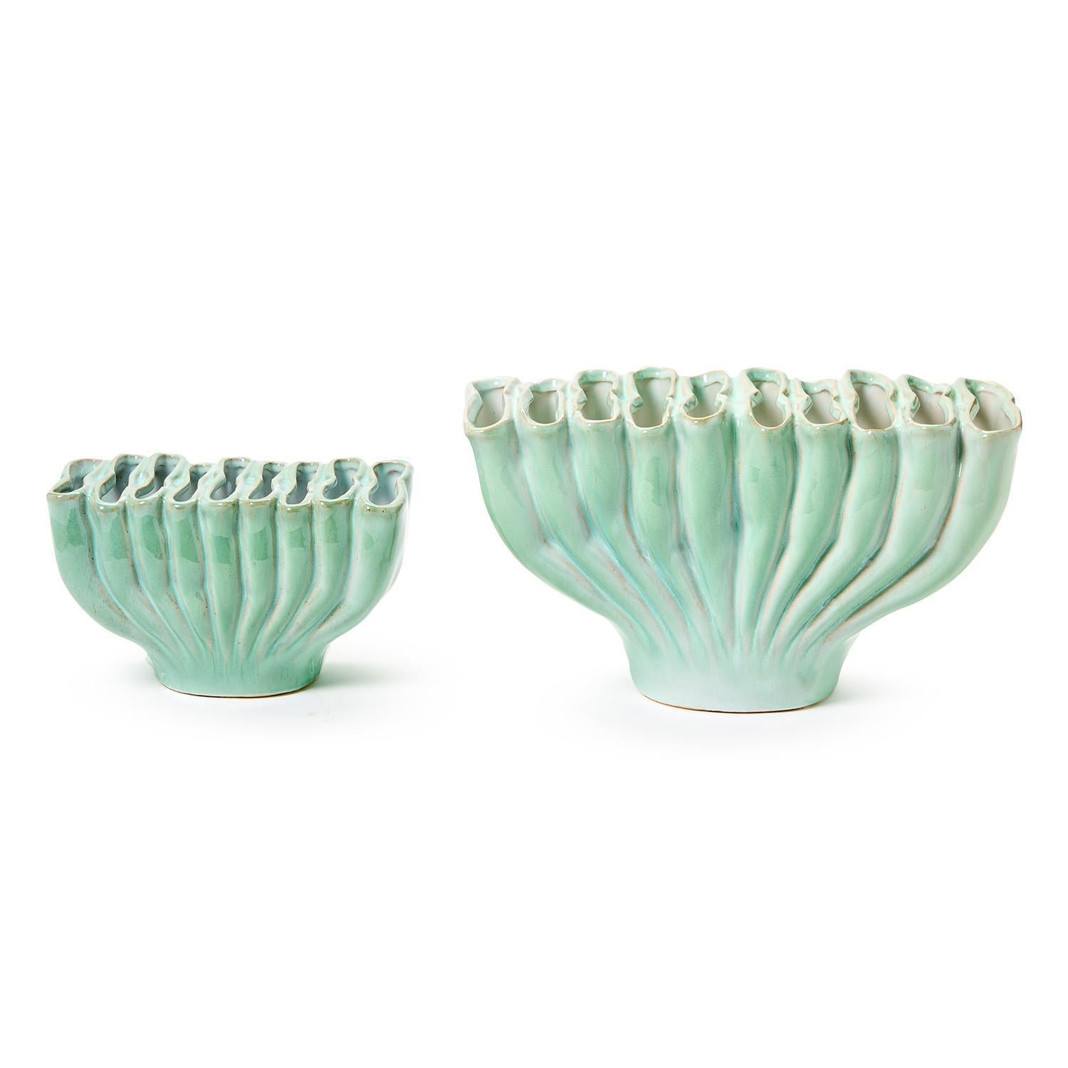 Ceramic Banyan Vases, Set of 2