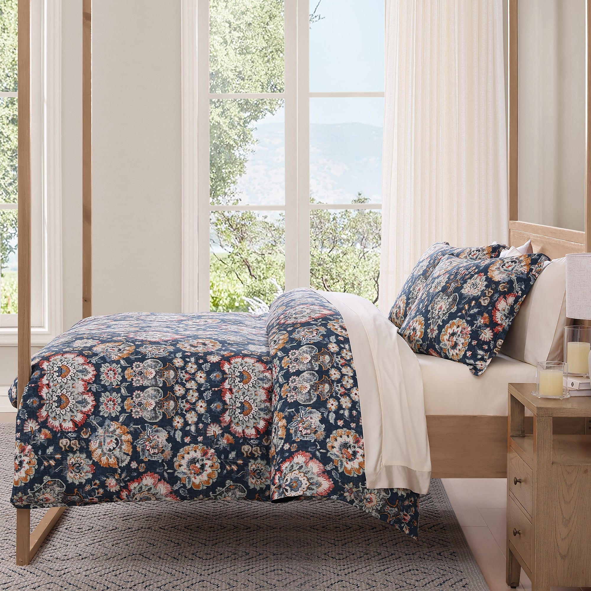 Derby Washed Linen Duvet Cover Set