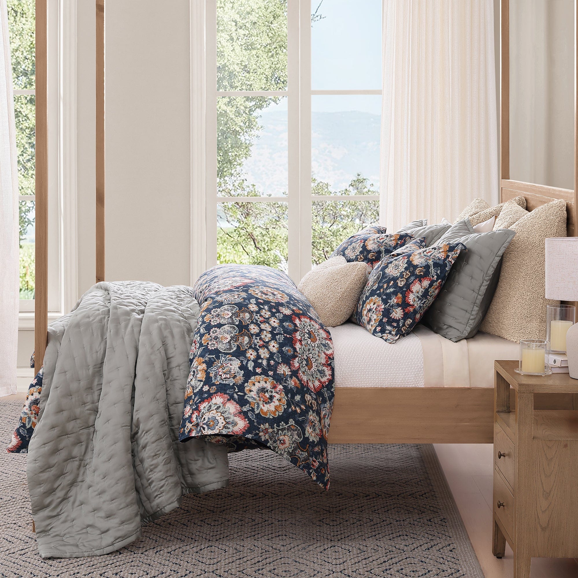 Derby Washed Linen Comforter Set