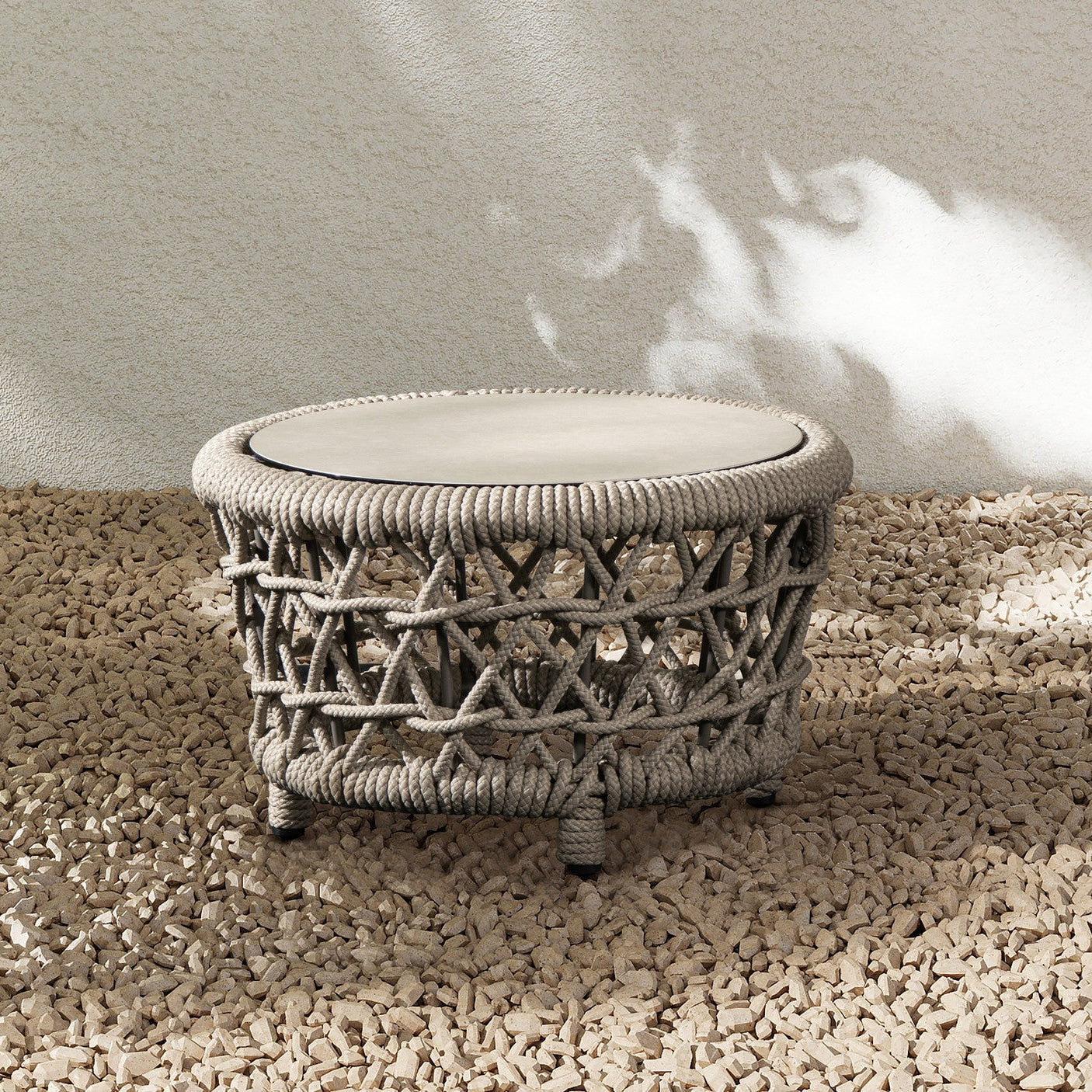 Everly Round Woven Outdoor Coffee Table