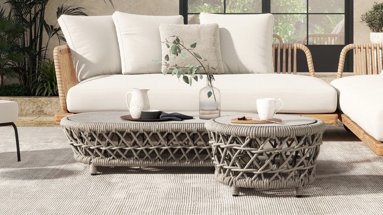 Everly Round Woven Outdoor Coffee Table