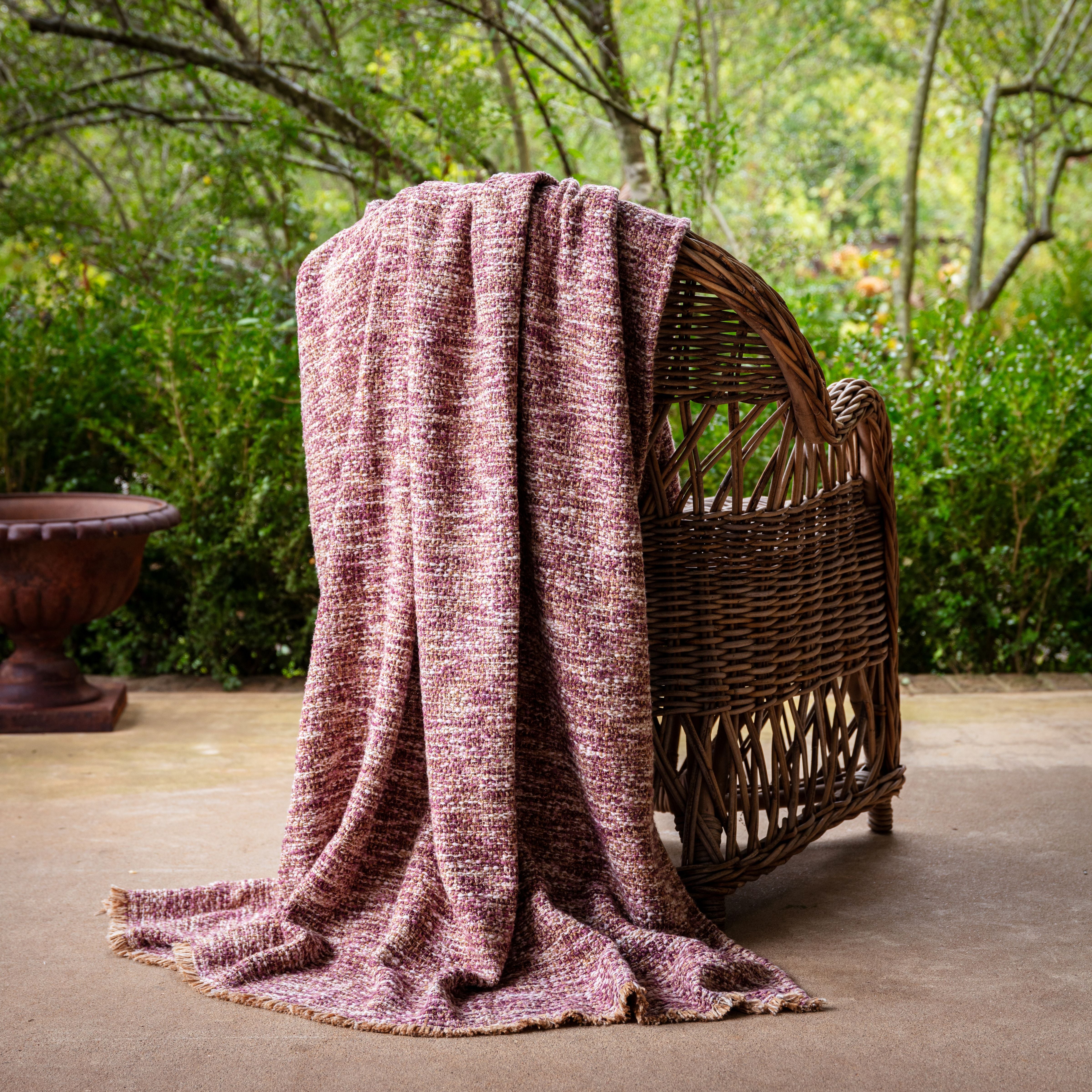 Hollyhock Nubby Throw Blanket