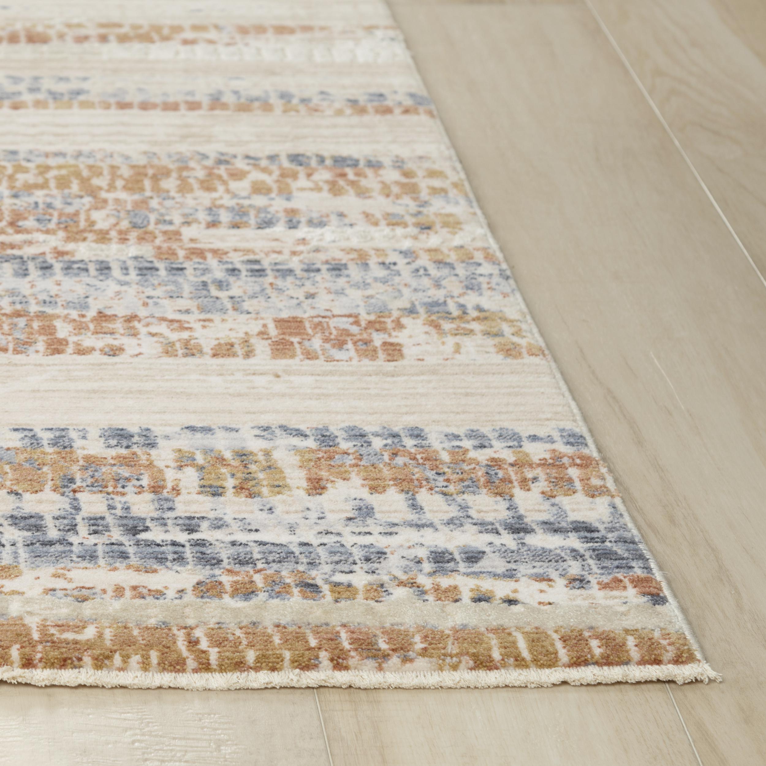 Power Loomed Abstract/Striped Area Rug