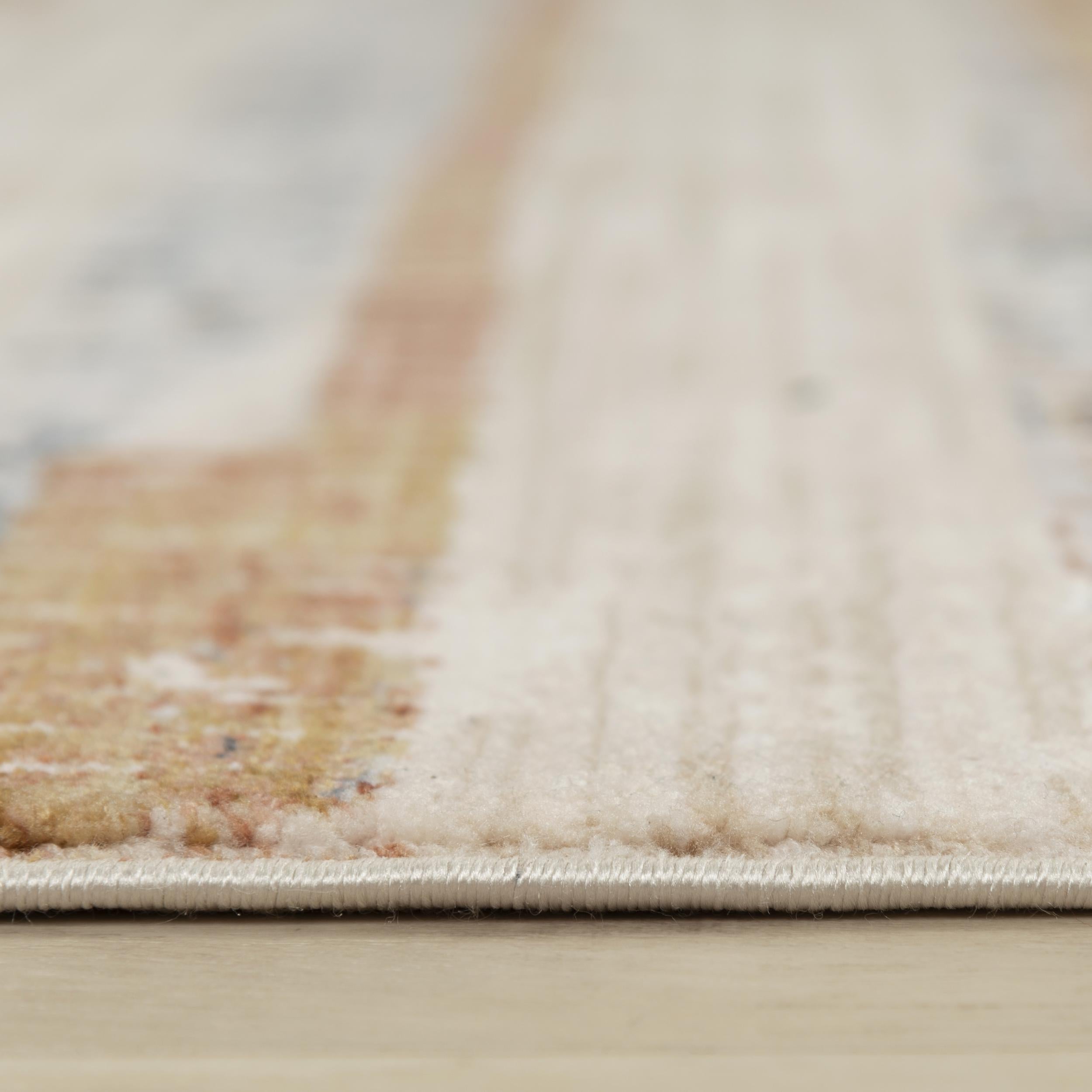 Power Loomed Abstract/Striped Area Rug