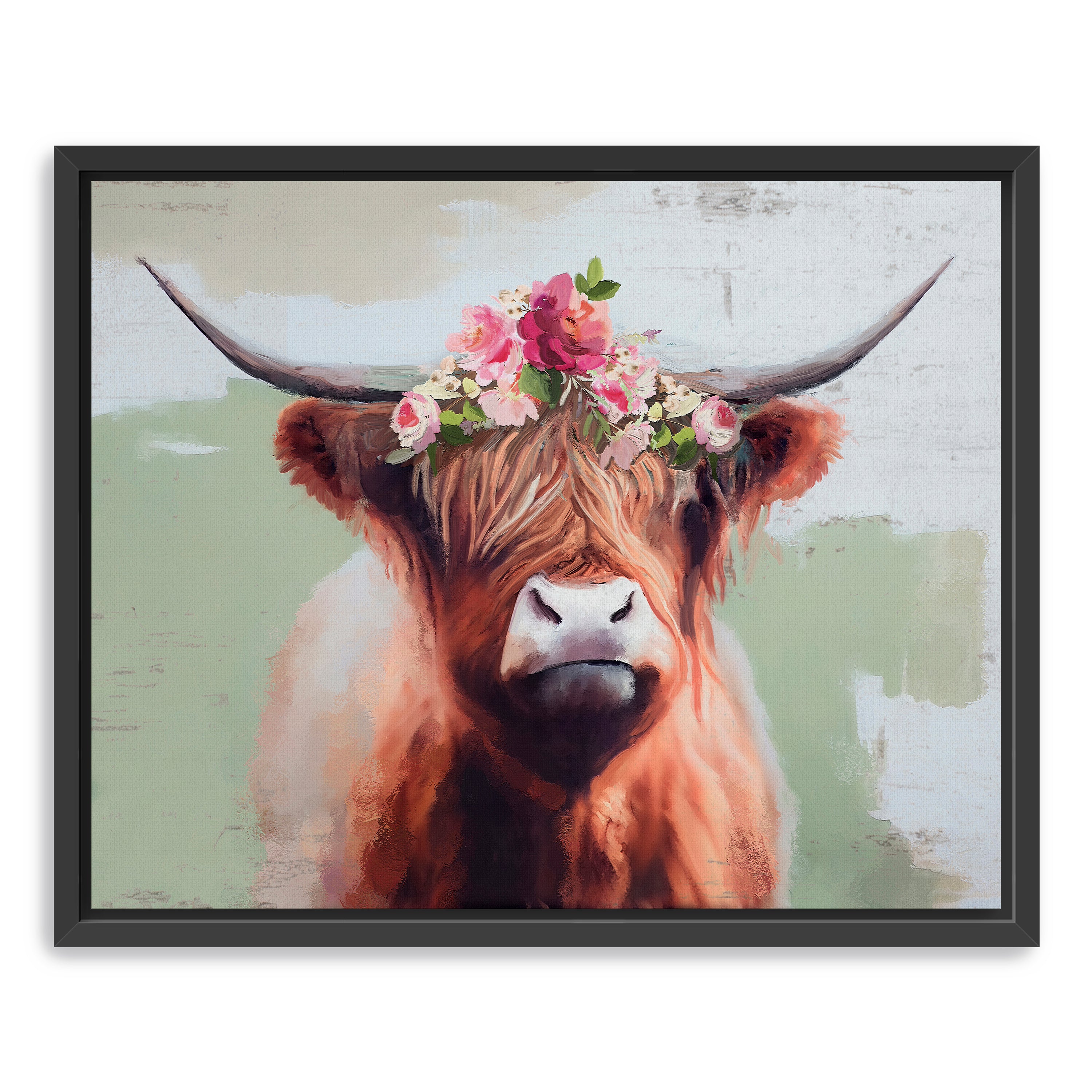 Highland Cow Canvas Giclee Wall Art