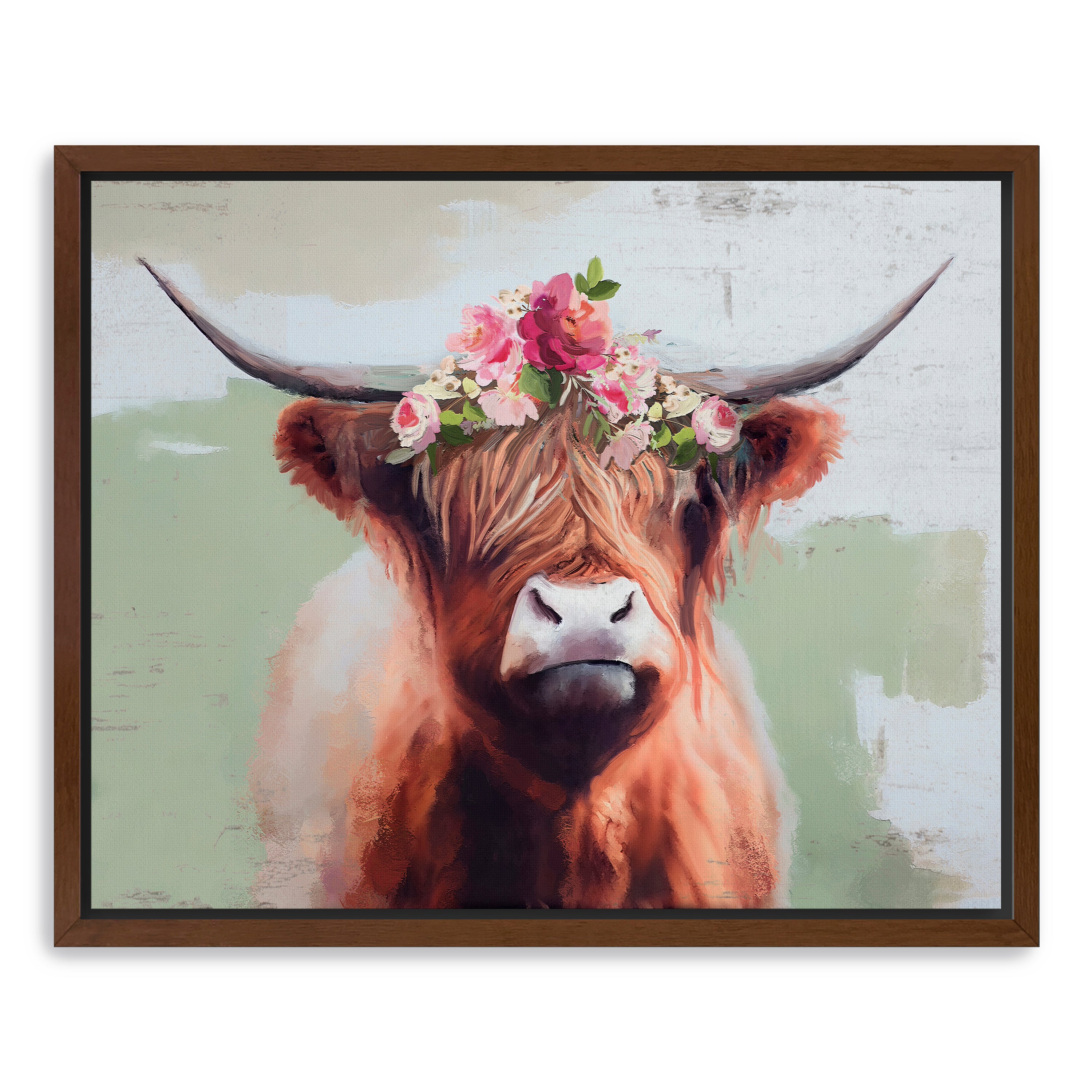 Highland Cow Canvas Giclee Wall Art