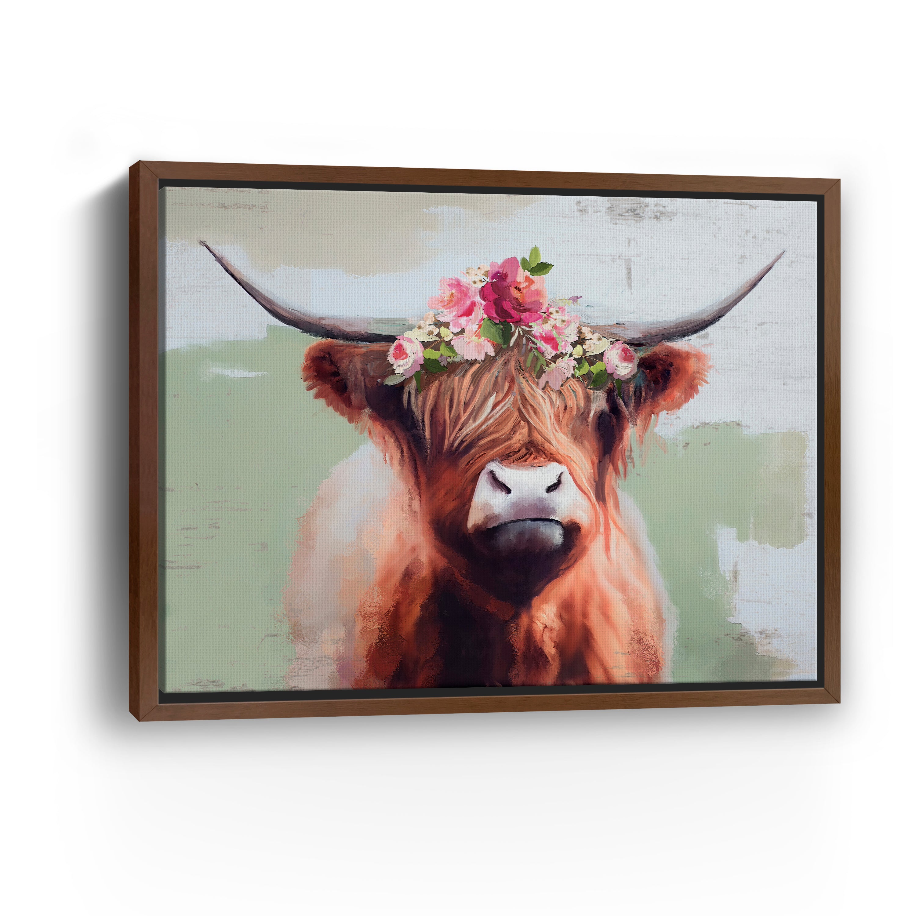 Highland Cow Canvas Giclee Wall Art