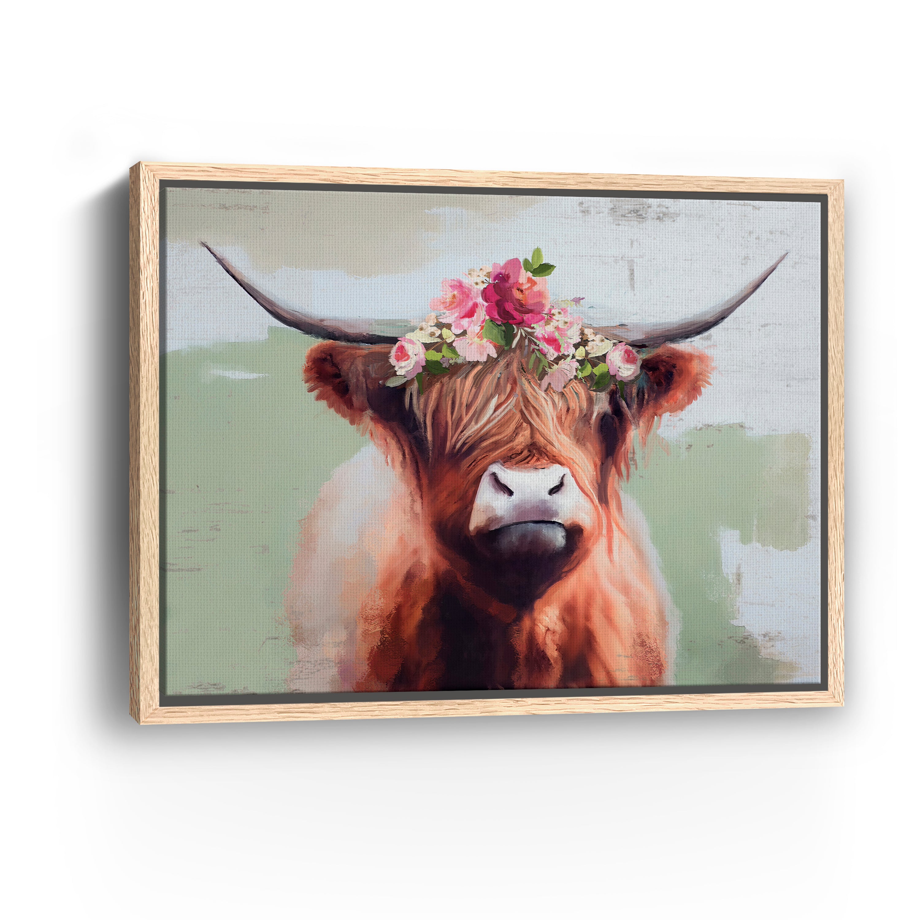 Highland Cow Canvas Giclee Wall Art