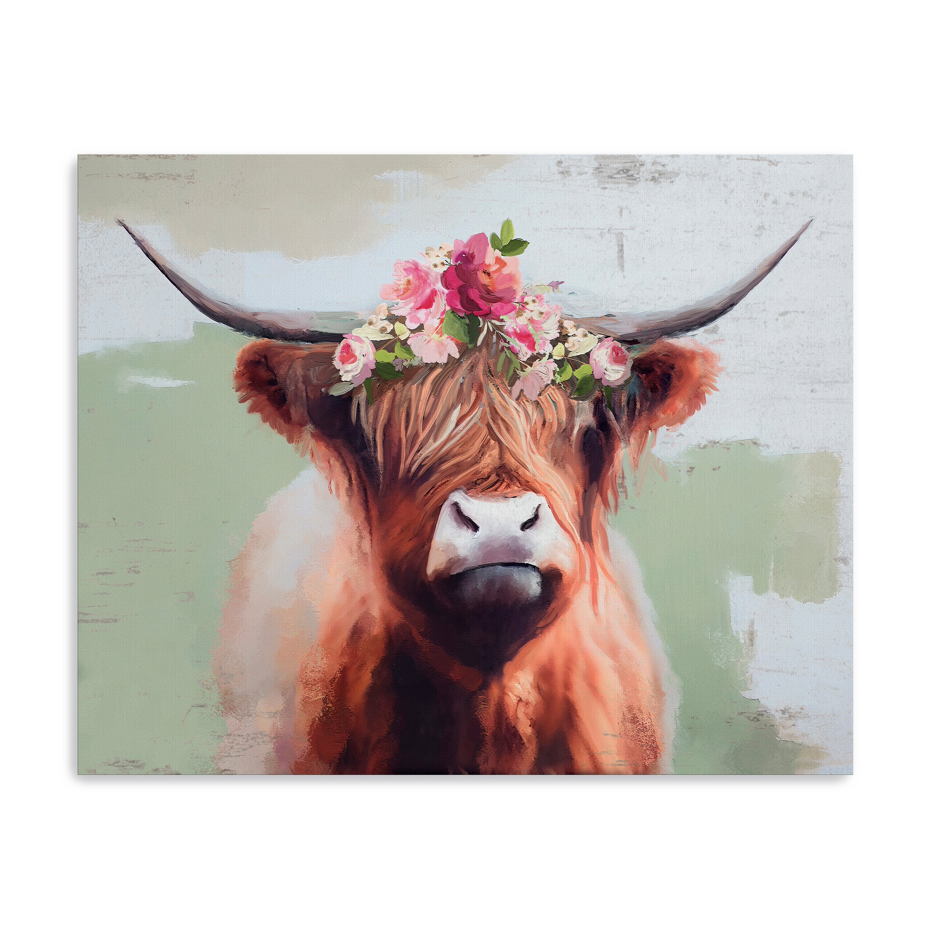 Highland Cow Canvas Giclee Wall Art