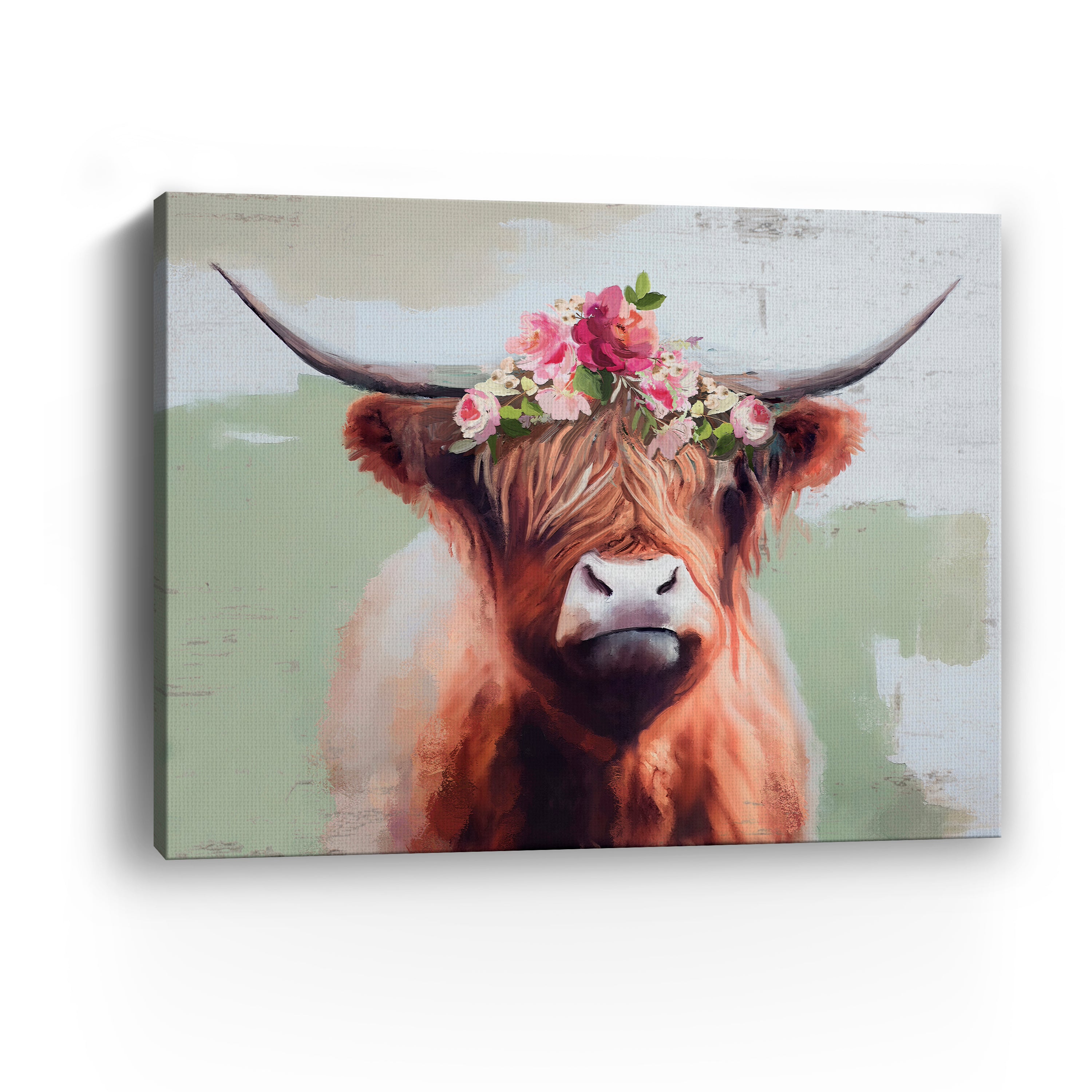 Highland Cow Canvas Giclee Wall Art