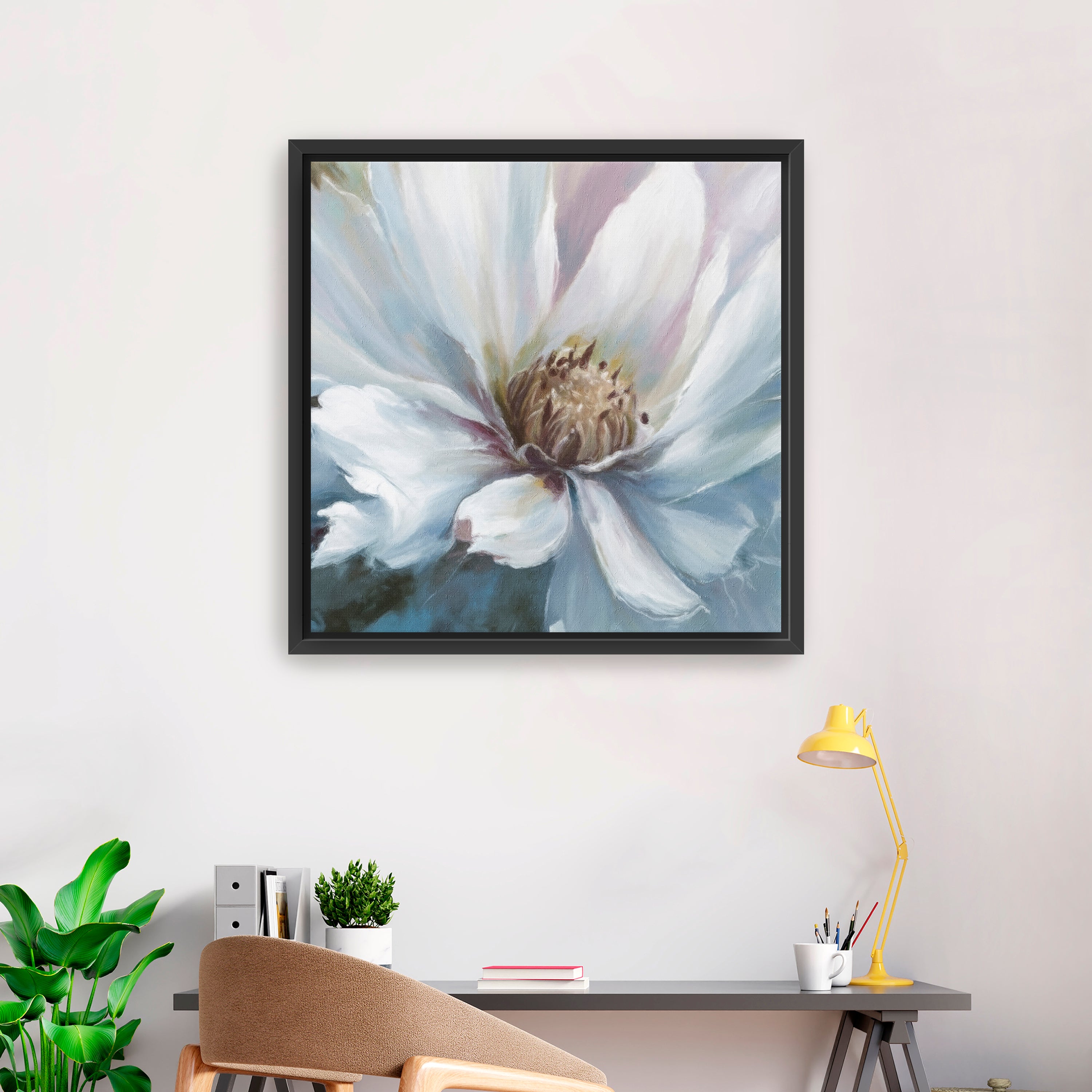 White Flower Canvas Giclee