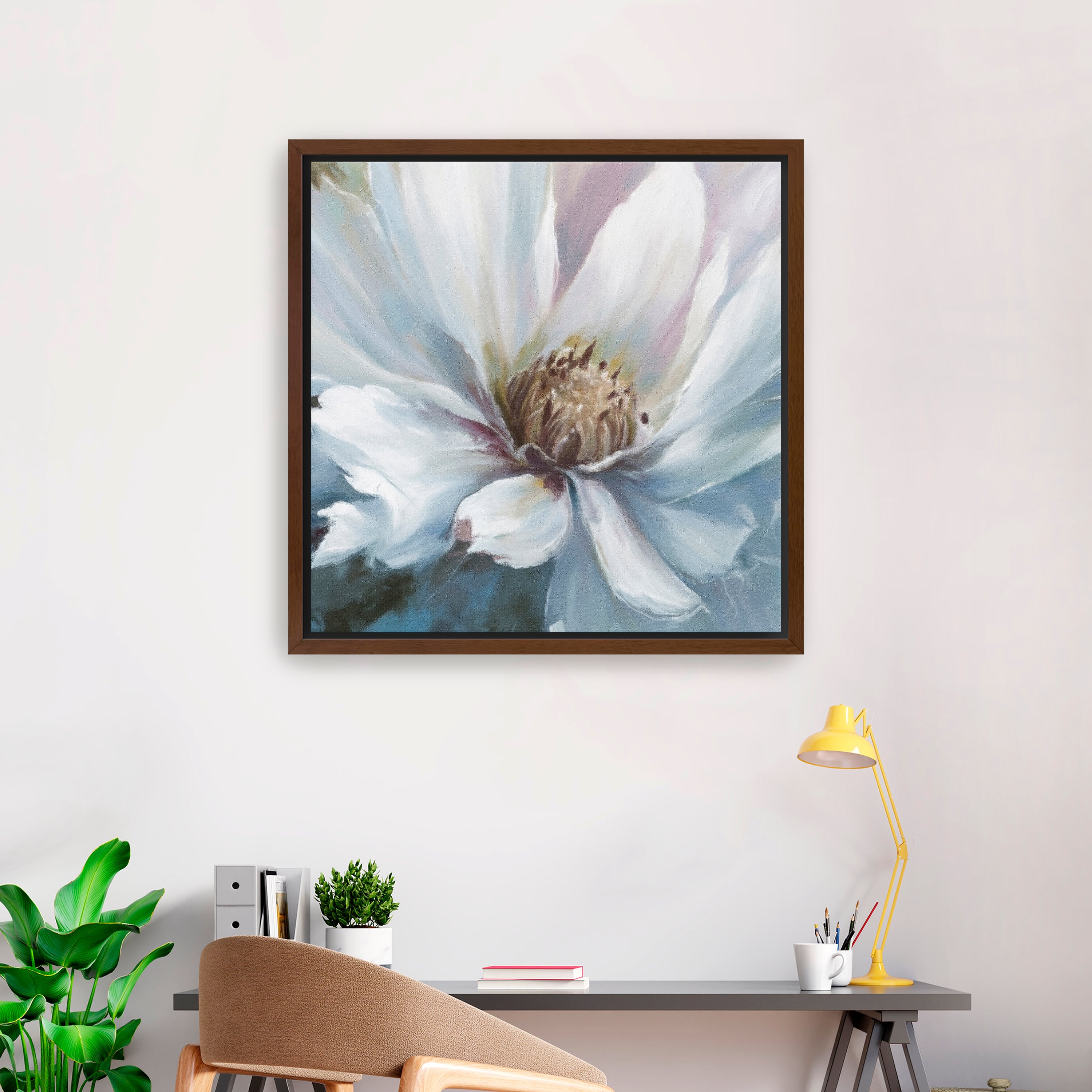 White Flower Canvas Giclee