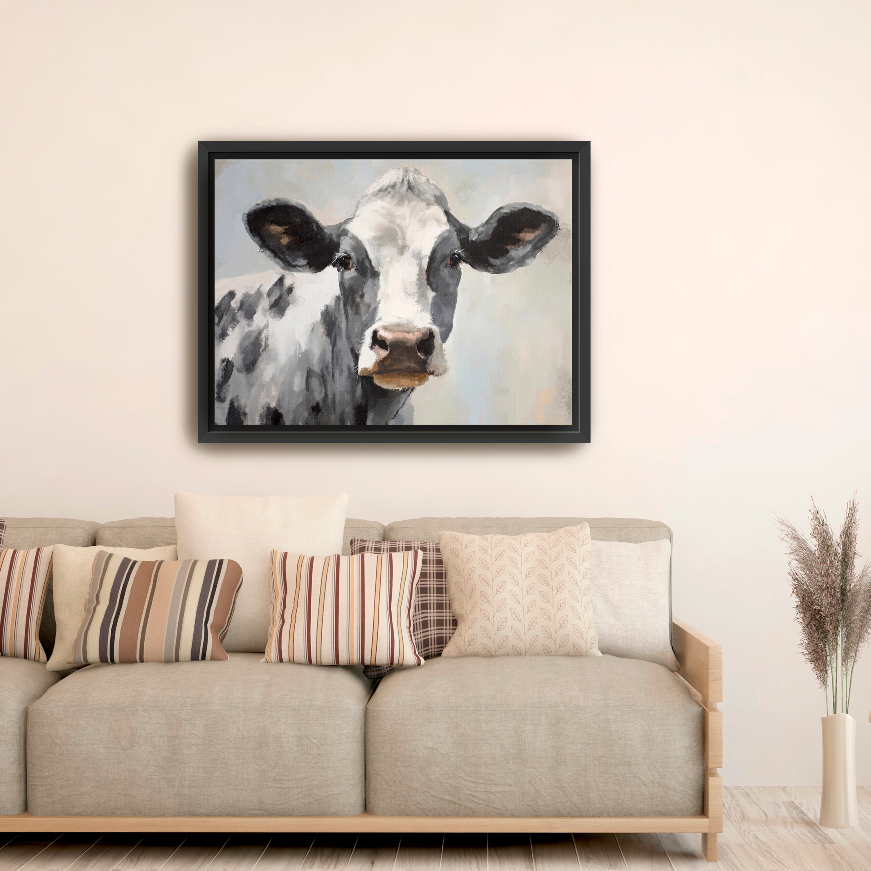 Farm Cow Canvas Giclee Wall Art